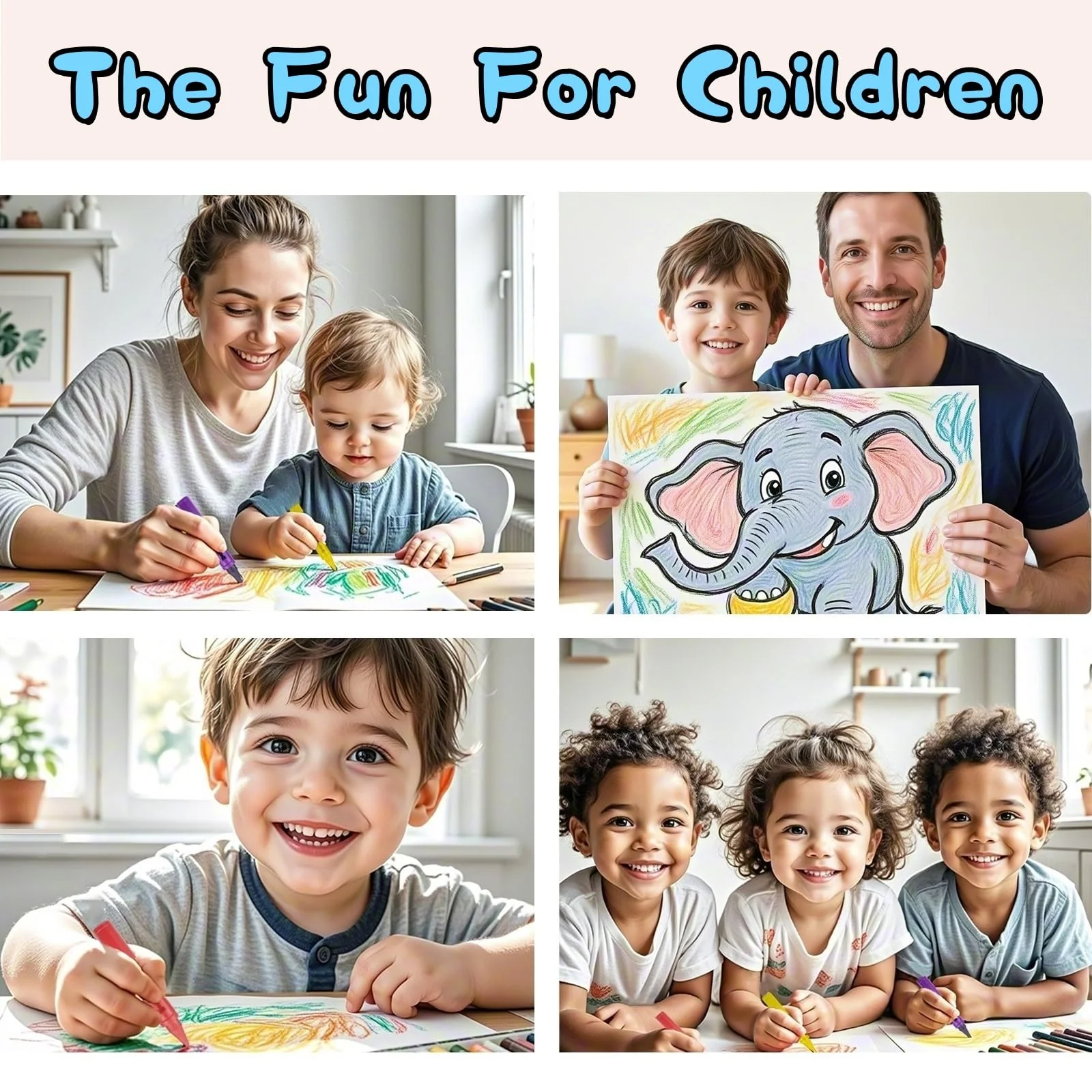 AMFUN Bath Crayons, Badewannenstifte für Kinder, Waschbarer Gekritzel Stift für Baby Kinder, Badestifte für Kinder Badewanne 6 Stück, Leicht zu Reinigen, für Keramikoberflächen - Image 8