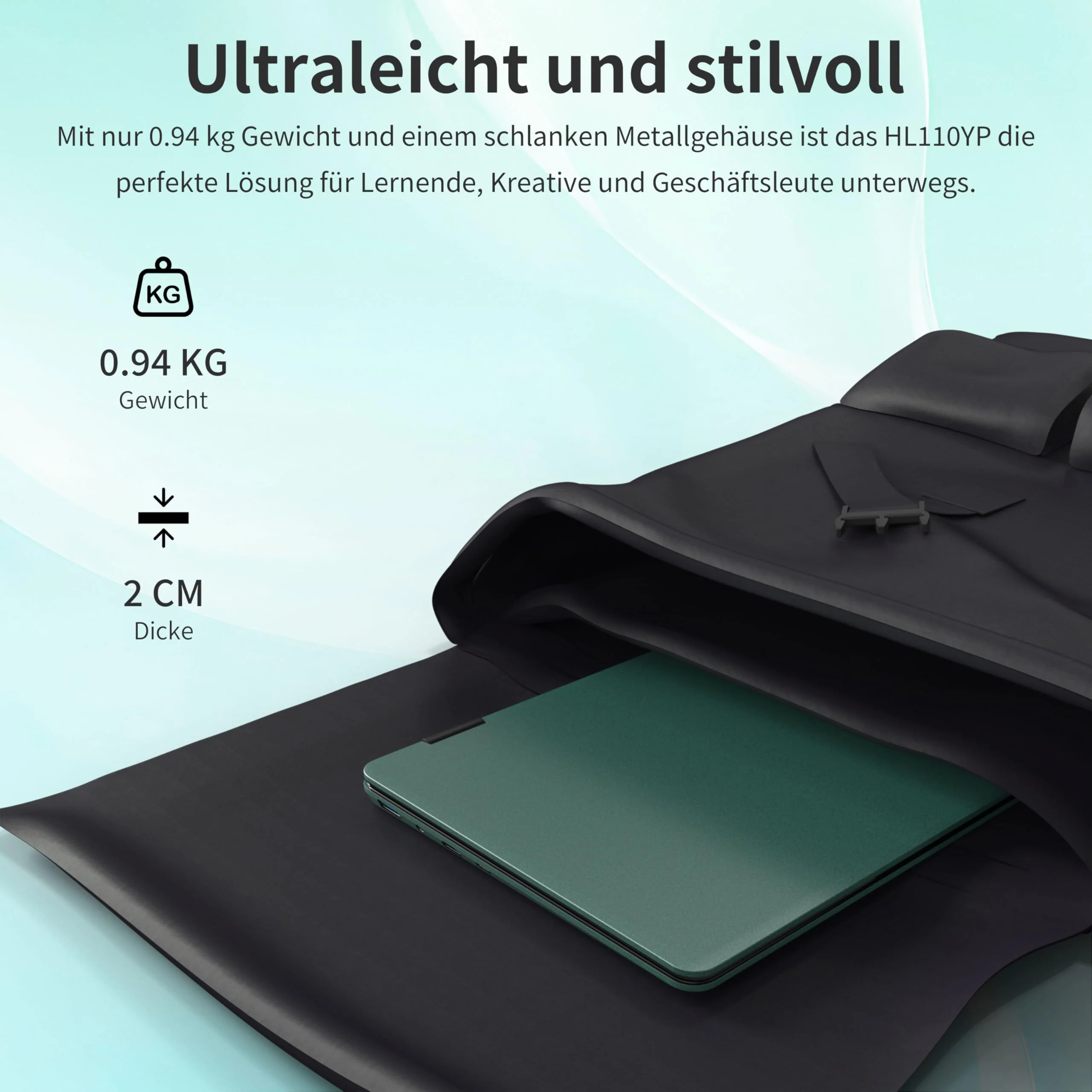Amita 11" 2-in-1 Touchscreen Rosa Laptop, N100 Quad-Core Prozessor, 16GB RAM 512GB SSD, Gesichtserkennung, FHD IPS, 360° Klappbar (Grün, 16GB RAM | 512GB SSD) - Image 3