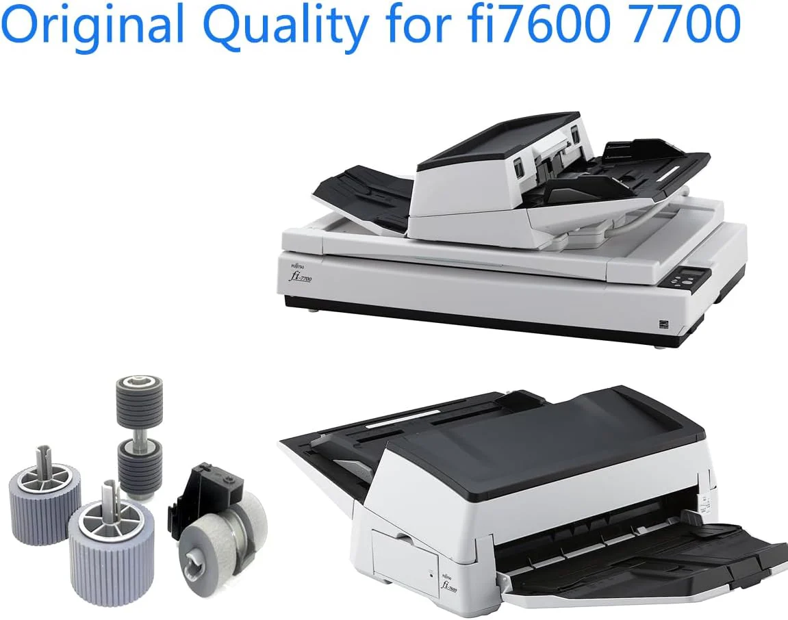 AMSOAN Pickup Roller + Bremsrolle PA03740-K010 PA03740-K011, kompatibel mit Fujitsu fi-7600 fi-7700 fi-7700S - Image 2