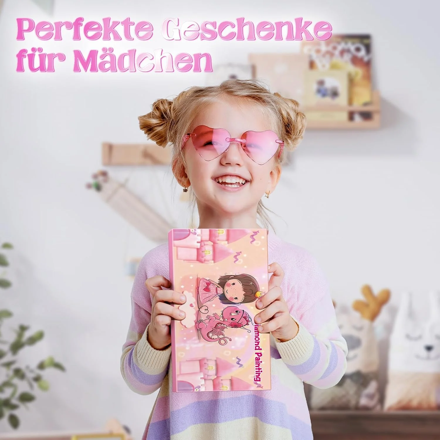 Amteker Diamond Painting Kinder, DIY Lesezeichen Geschenke für Mädchen 6-11 Jahre, Bastelset Kinder ab 4-6 Jahre, Adventskalender Füllung Basteln Mädchen 4-8 Jahre - Image 3