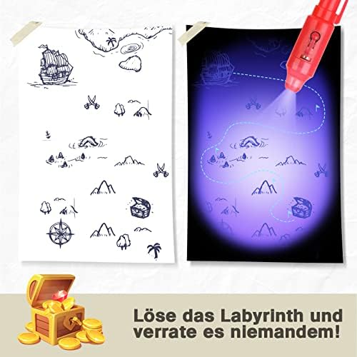 Amteker Mitgebsel Kindergeburtstag Zauberstifte, Adventskalender Füllung Kinder, 12 Stück UV Stift, Nikolaus Geschenke Kinder, Kleine Geschenke für Give Aways Kindergeburtstag Gastgeschenke - Image 3