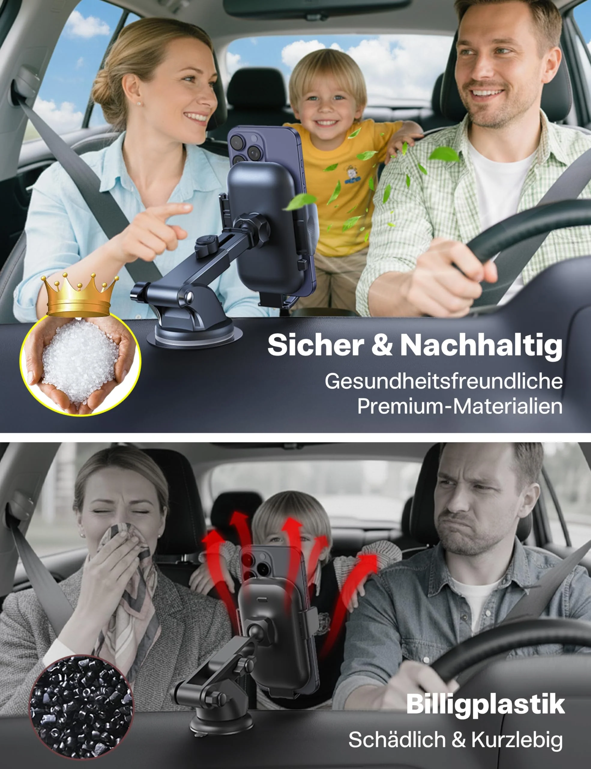 andobil Handyhalterung Auto [2026 3. Generation Upgrade] 3-in-1 Saugnapf & Lüftung Kfz Handyhalterung Universal Smartphone Handyhalter Auto für iPhone 17 Pro Max 16/15/14/13, Samsung S25 Ultra/S24/S23 - Image 5