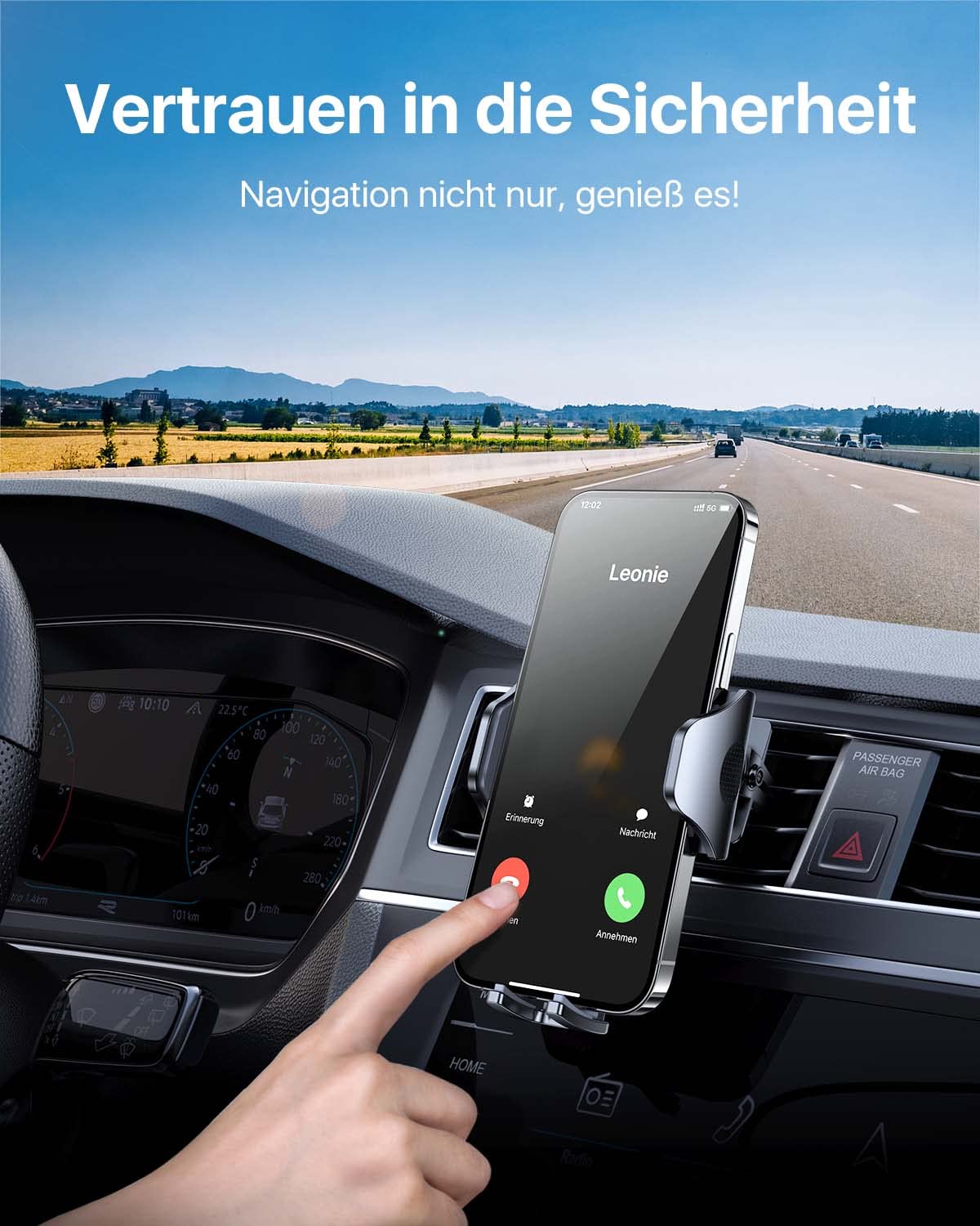andobil Handyhalterung Auto Lüftung [2025 Neueste Lüftungsclip] Kfz Handy Halterung [100% Sicherer Griff ] 360° Drehbar Autohalterung Zubehör für iPhone 17 Pro Max Air 16 15 14 13 12 Galaxy S25 Ultra - Image 4