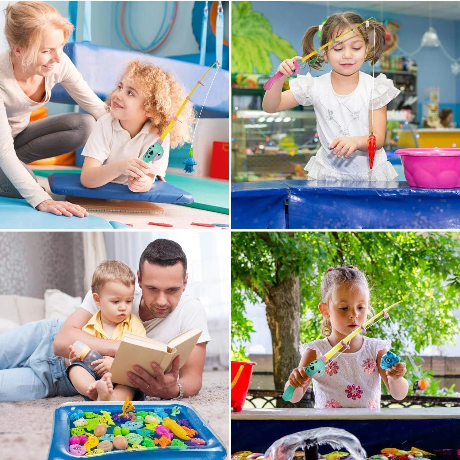 Angeln Spielzeug 45 Stück Magnetisches Angelspiel Badespielzeug Badewannenspielzeug Wasserspielzeug Badewanne Für Kleinkinder Kindern Spielzeug Outdoor Spiele Lernspiel Kinder - Image 2