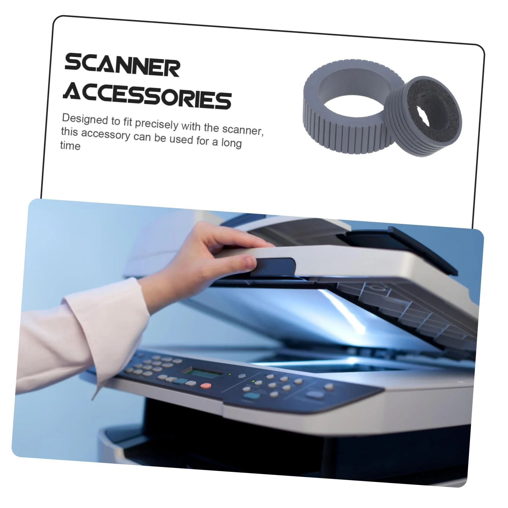 Angoily 4 Stück Scannerzubehör Teil des Scanner-Pager-sortierers Scannerteile Für Scanner-rollenpager Ersatz Für Scanner-Pager Roller-Pager-zubehör Pager-ersatz Grey - Image 7