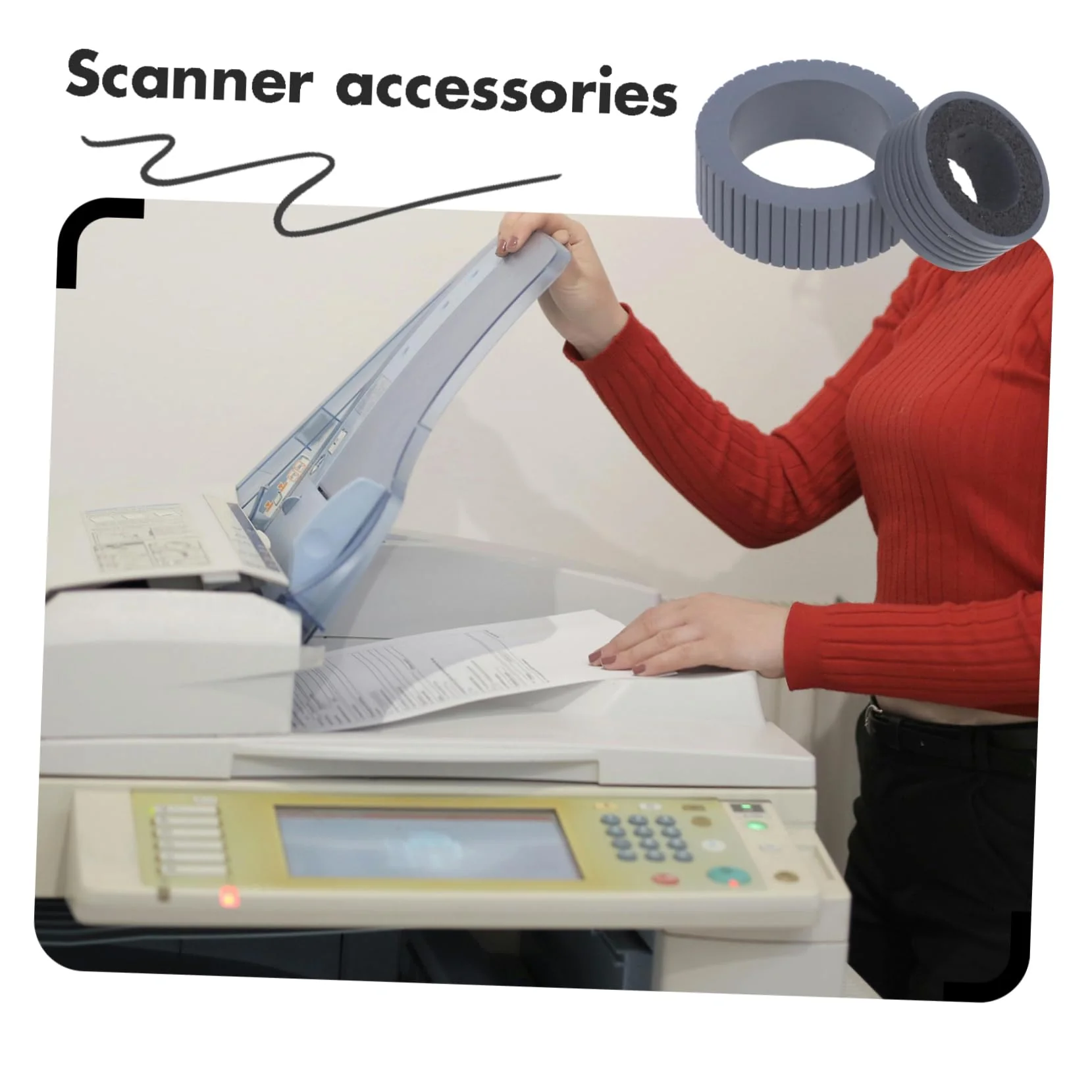 Angoily 4 Stück Scannerzubehör Teil des Scanner-Pager-sortierers Scannerteile Für Scanner-rollenpager Ersatz Für Scanner-Pager Roller-Pager-zubehör Pager-ersatz Grey - Image 9