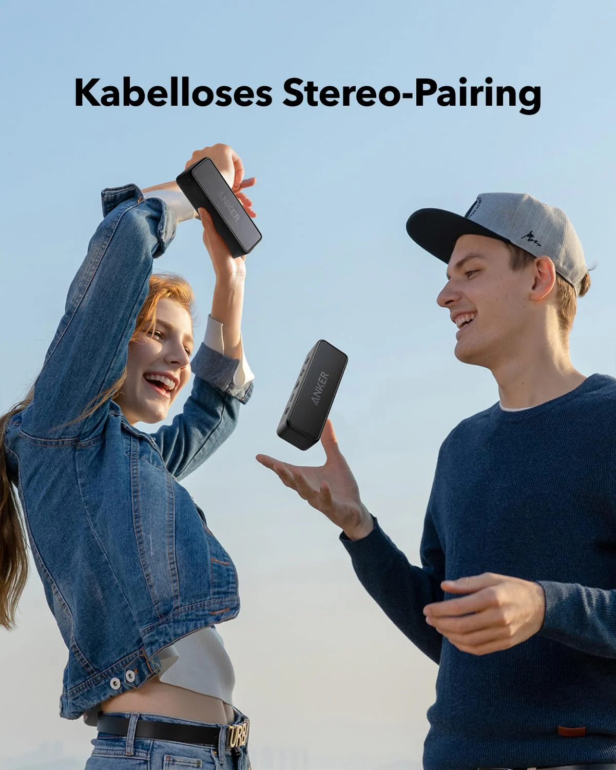 Anker SoundCore 2 Bluetooth Lautsprecher, Fantastischer Sound, Enormer Bass mit Dualen Bass-Treibern, 24h Akku, Verbesserter IPX7 Wasserschutz, Kabelloser, für iPhone, Samsung (Blau) - Image 5