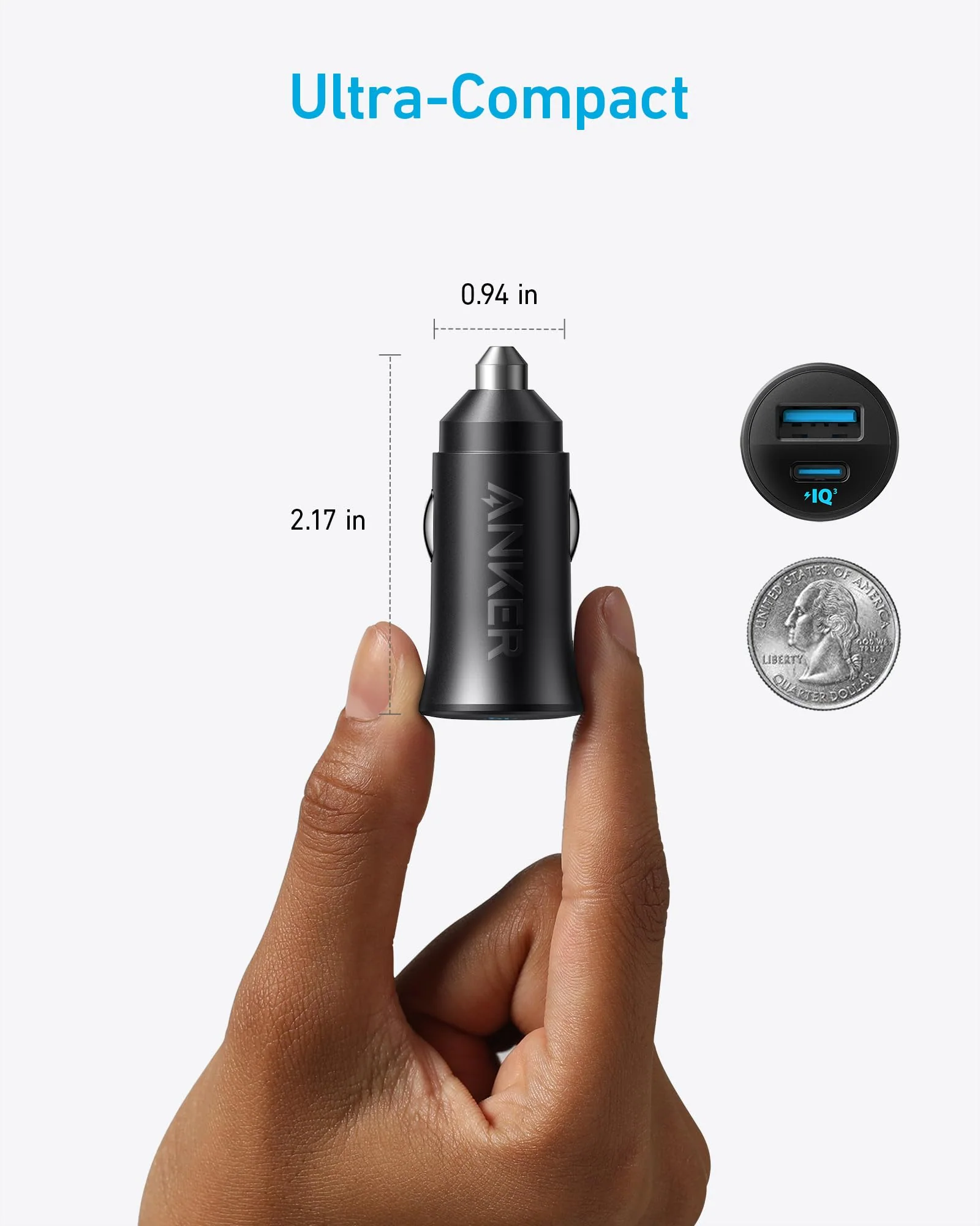 Anker USB-C Kfz-Ladegerät, 30W 2-Port Typ-C Kfz-Netzteil, Kfz-Ladegerät für iPhone mit PowerIQ 3.0, Für iPhone 17/16/15/14/13/12 Serie, Samsung Galaxy S23/S22/S21 Serie, iPad Pro, AirPods und mehr - Image 5