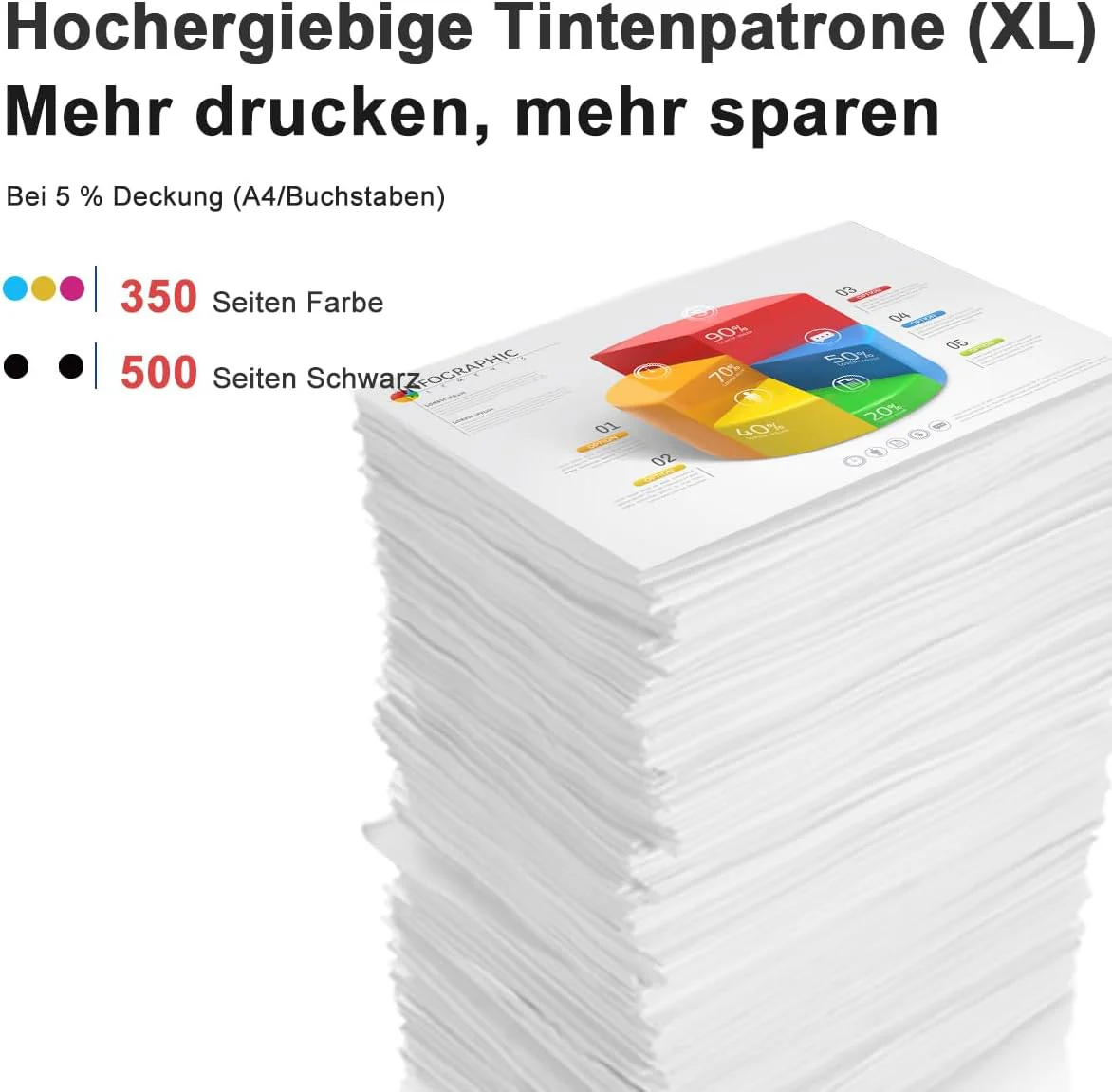 ANKINK Kompatibel Tintenpatrone Druckerpatronen als Ersatz für Epson 603XL für Patrone 603 XL für WF-2820DWF WF-2830DWF WF-2840DWF XP-2100 XP-2150 XP-3100 XP-3150 XP-4100 XP-4150, Schwarz Farbe 5 Pack - Image 12