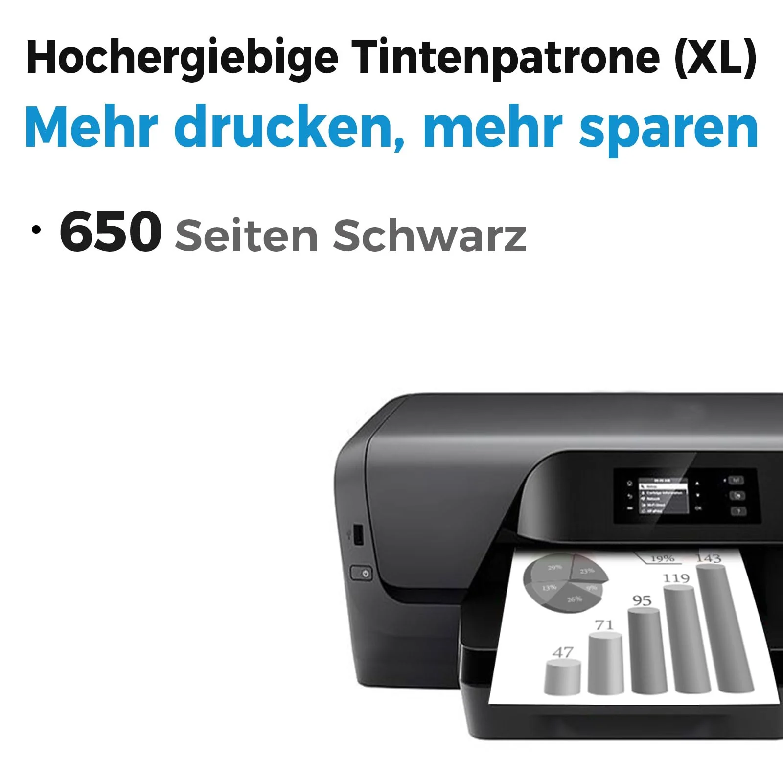 ANKINK Wiederaufbereitet Tintenpatrone Druckerpatronen als Ersatz für HP 302XL für Patrone 302 XL für 1110 2130 3630 3632 3634 3636 3639 4520 4524 4525 4526 4528 3830 3831 3833, Schwarz 2er-Pack - Image 3