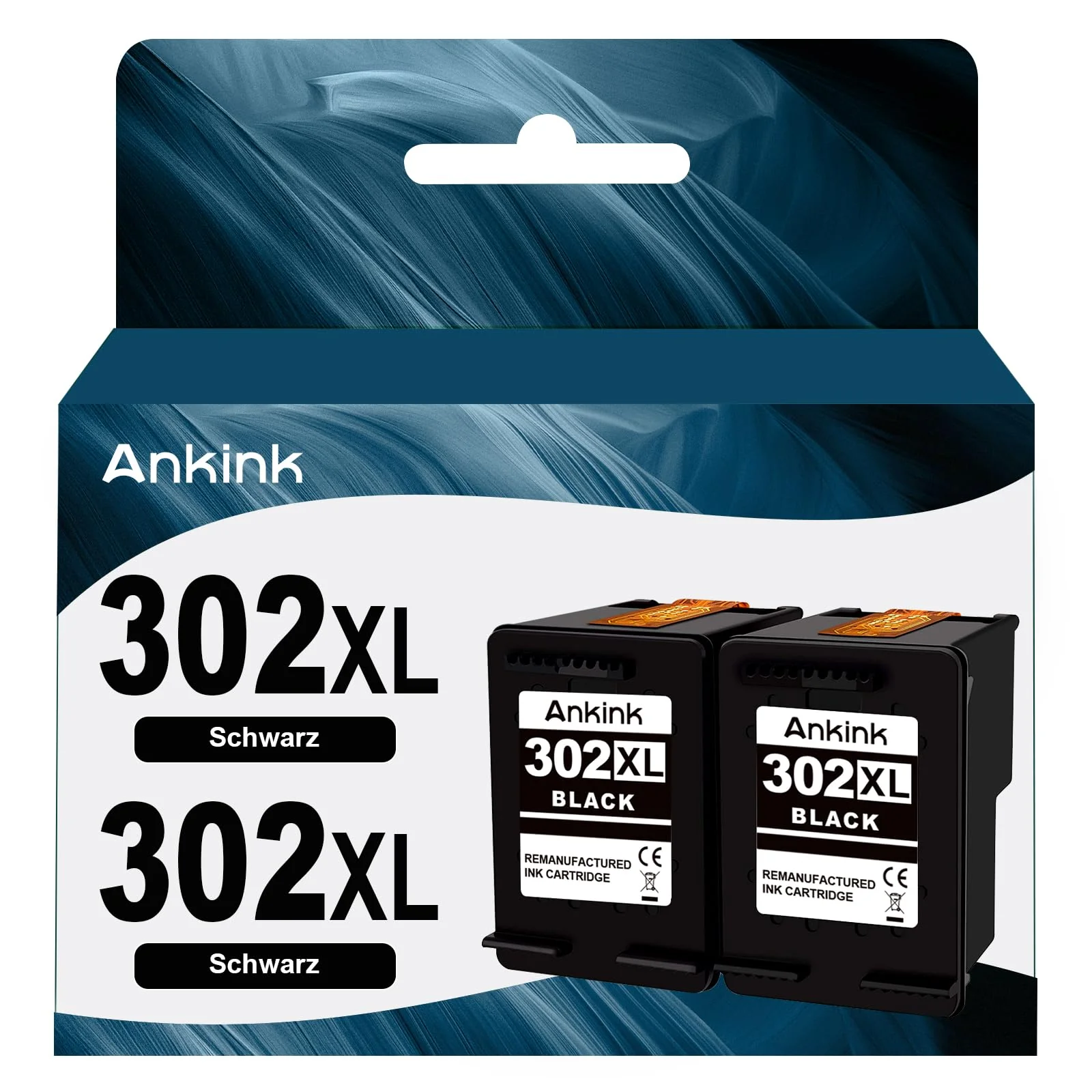 ANKINK Wiederaufbereitet Tintenpatrone Druckerpatronen als Ersatz für HP 302XL für Patrone 302 XL für 1110 2130 3630 3632 3634 3636 3639 4520 4524 4525 4526 4528 3830 3831 3833, Schwarz 2er-Pack - Image 7