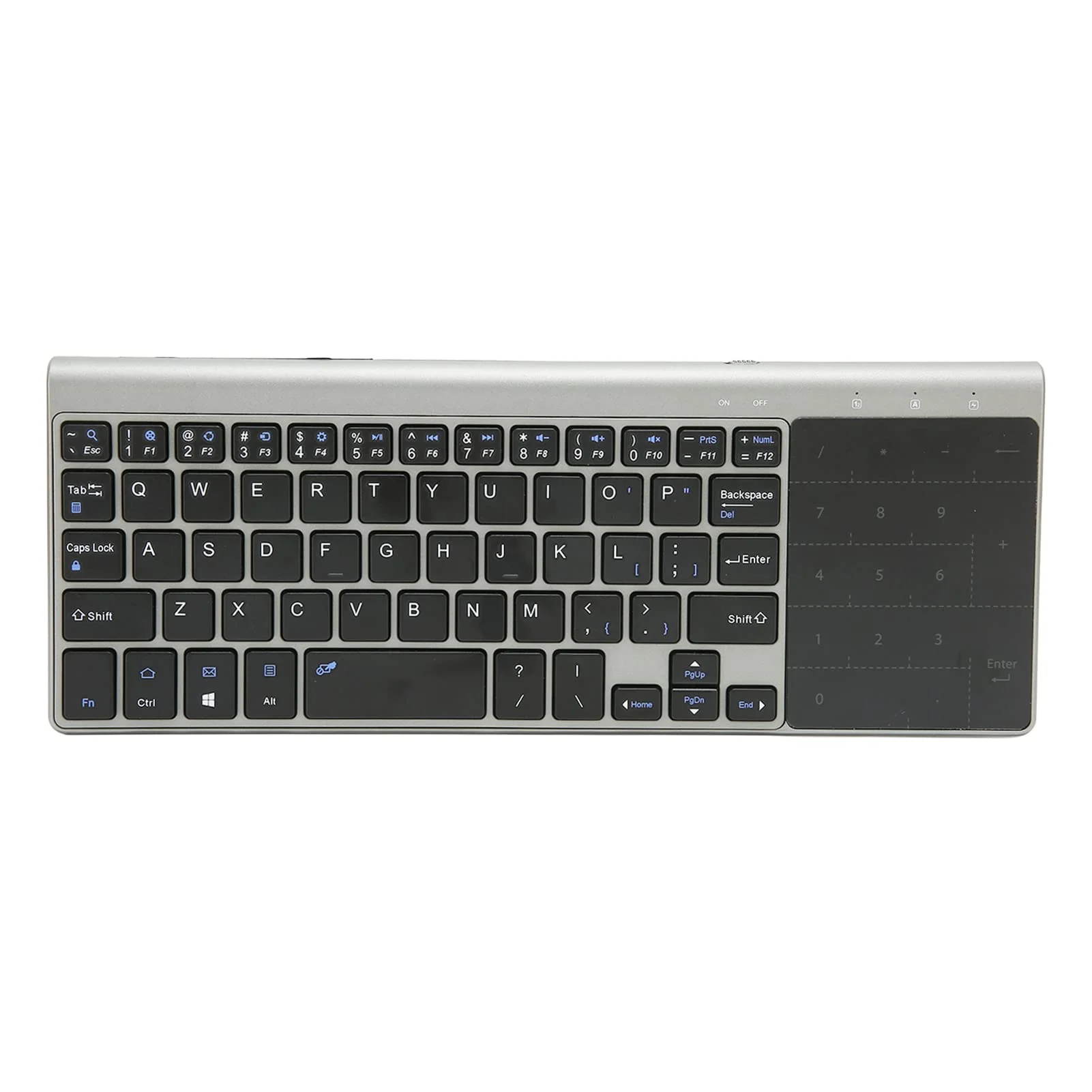 Annadue 2,4G Wireless Tastatur mit Touchpad Ziffernblock, Tragbare Ultrakompakte Vollständige QWERTY Tastatur und Touch Maus, mit USB Empfänger Fernbedienung für Notebook, Computer, TV - Image 7
