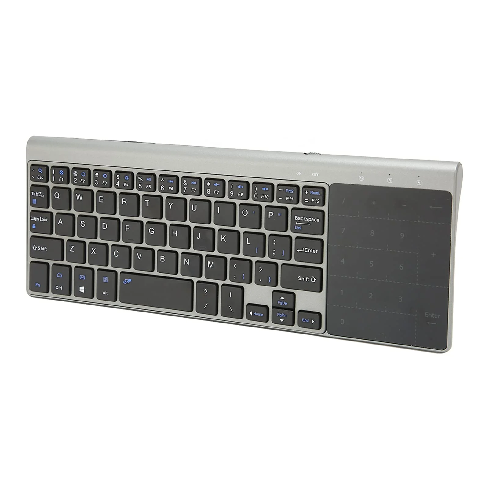 Annadue 2,4G Wireless Tastatur mit Touchpad Ziffernblock, Tragbare Ultrakompakte Vollständige QWERTY Tastatur und Touch Maus, mit USB Empfänger Fernbedienung für Notebook, Computer, TV - Image 9