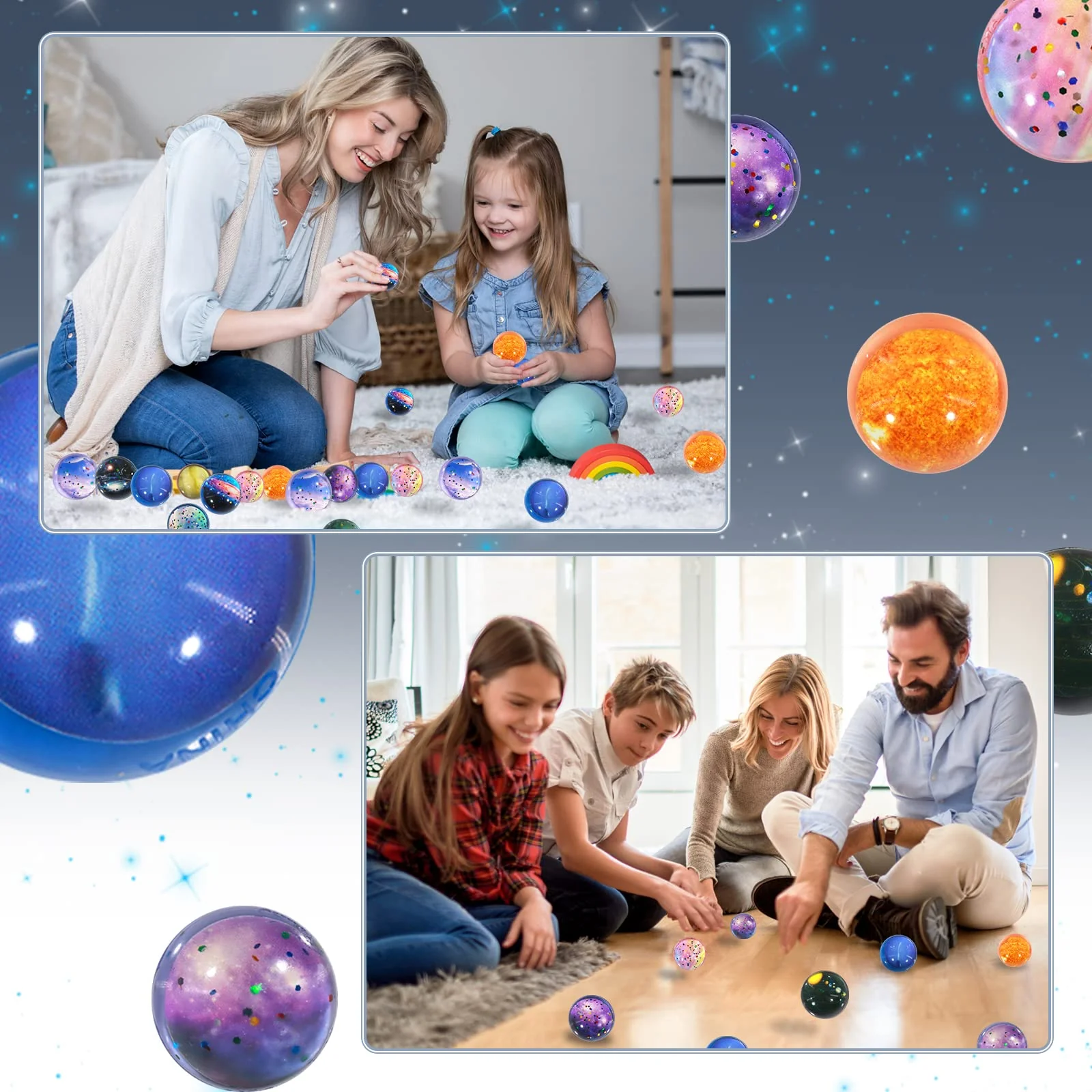 Annhao 30 Stück Flummies für Kinder, Flummi Planeten Spielzeug Geschenk Kindergeburstag Mitgebsel Groß Set für Mädchen Jungen give aways mitgebsel Kindergeburtstag gastgeschenke Partygeschenke (32mm) - Image 6