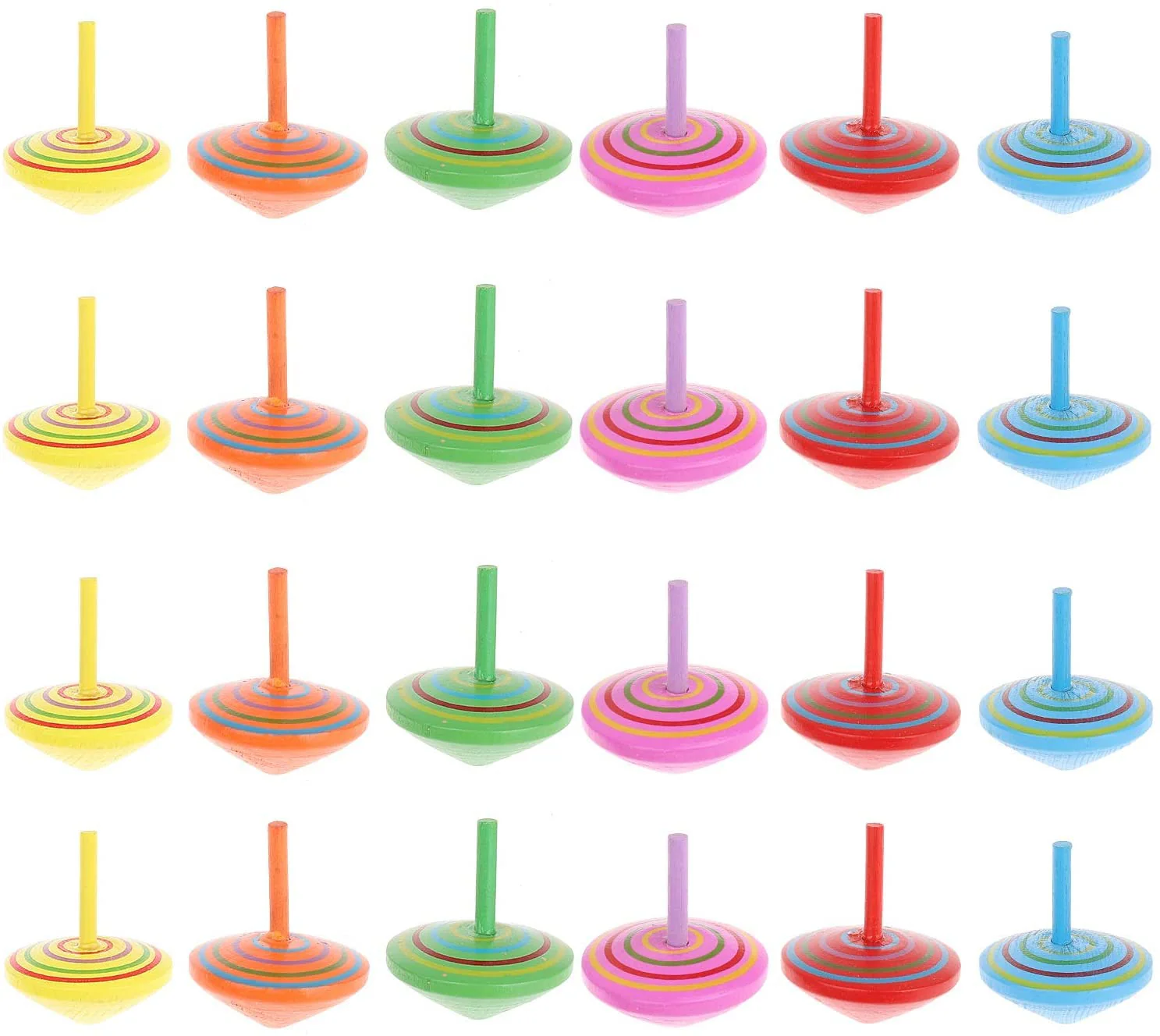 Annhao 30 Stück Holzkreisel für Kinder, Kreisel aus Holz Holzkreisel Spielzeug, Spielzeugkreisel Mitgebsel Kindergeburtstag Gastgeschenke Partybeutelfüller, für 3-7 Jahre alte Kinder (Zufällige Farbe) - Image 2