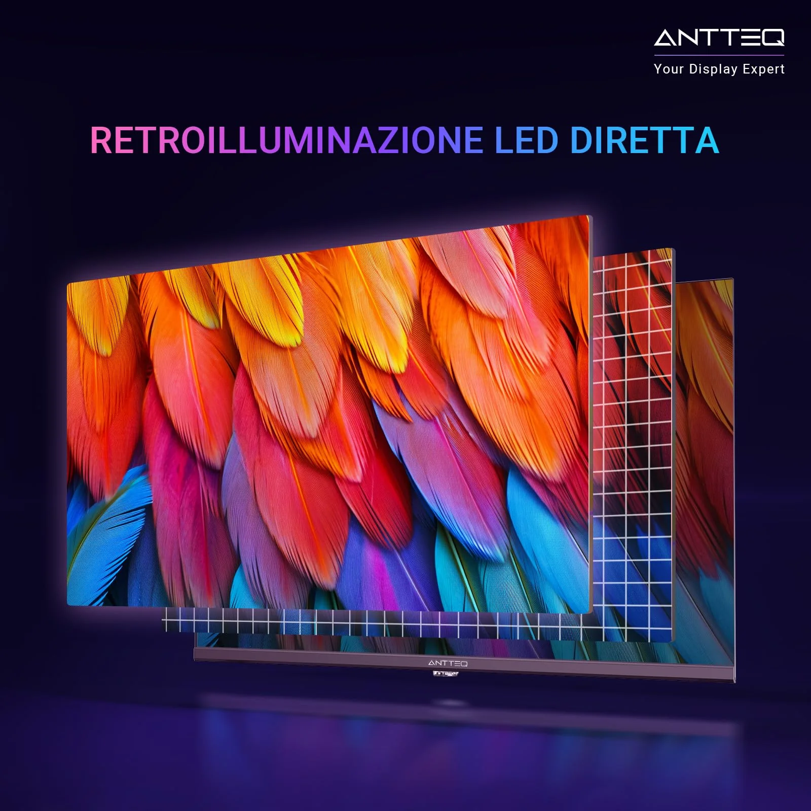 Antteq AV32 Fernseher 32 Zoll (80 cm) Smart TV mit Netflix, Prime Video, Rakuten TV, DAZN, Disney+, YouTube, UVM, WiFi, Triple-Tuner DVB-T2 / S2 / C, Dolby Audio 2024 - Image 4