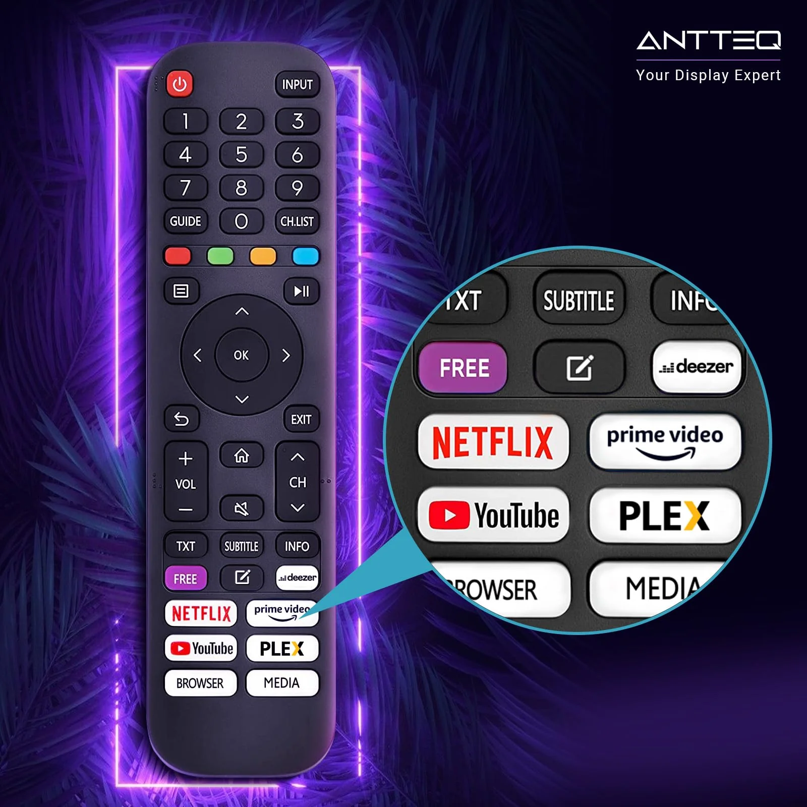 Antteq AV32 Fernseher 32 Zoll (80 cm) Smart TV mit Netflix, Prime Video, Rakuten TV, DAZN, Disney+, YouTube, UVM, WiFi, Triple-Tuner DVB-T2 / S2 / C, Dolby Audio 2024 - Image 5