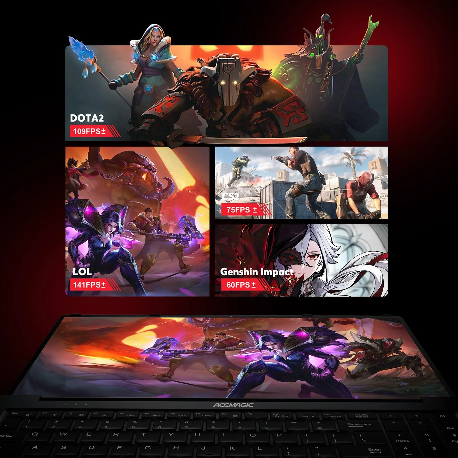 AOC Laptop,Ryzen 7 5700U(16-Thread CPU),Bis zu 4,3 GHz,Backlit Keyboard Computer,16,1 Zoll FHD Schlank Notebook,16GB RAM 512GB SSD,Radeon RX Vega 8 Graphics,USB 3.2,WiFi 6,HDM - Image 2