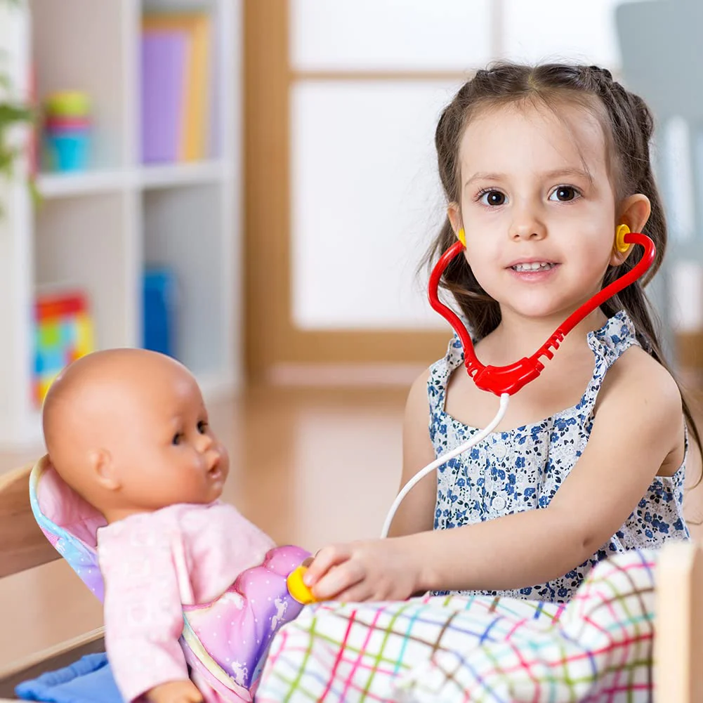 Aolso Babypuppentrage, Rückentrage mit verstellbaren Trägern für Babys, Tragepuppenzubehör für Kinder, Puppezubehör für 14-18 Zoll Puppengurt, Kuscheltiertrage für kleine Mädchen (Rosa) - Image 4