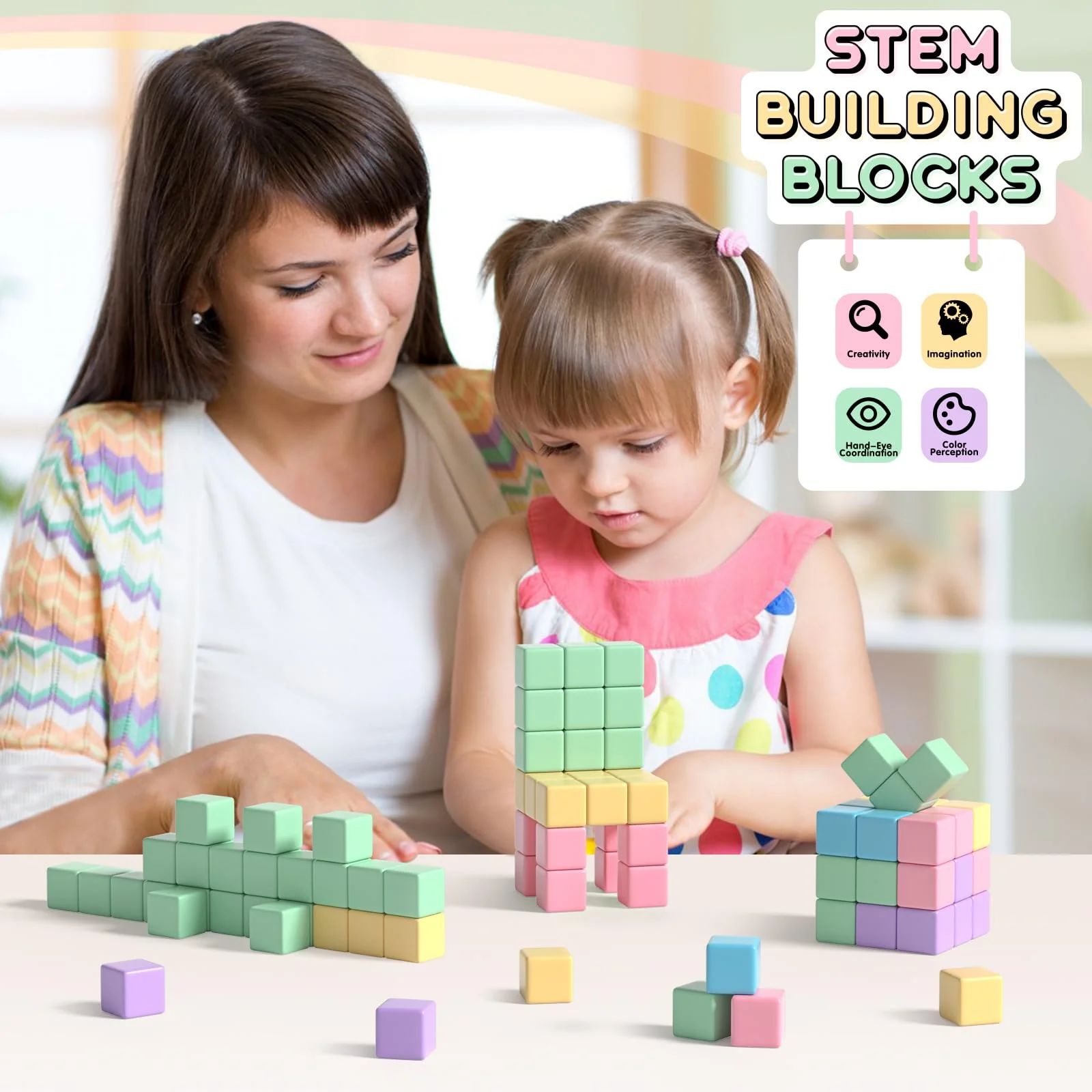 Apluses Magnetische Bausteine – Kinderspielzeug, magnetisches Bauspielzeug, Puzzlebaustein, Magnetisches Konstruktionsspielzeug für Kinder, geeignet für Jungen und Mädchen ab 3 Jahren - Image 2