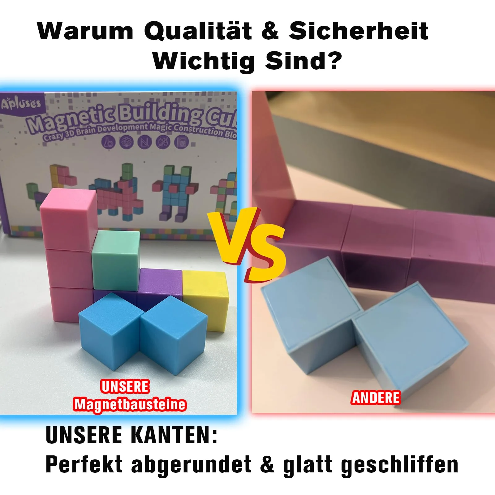 Apluses Magnetische Bausteine – Kinderspielzeug, magnetisches Bauspielzeug, Puzzlebaustein, Magnetisches Konstruktionsspielzeug für Kinder, geeignet für Jungen und Mädchen ab 3 Jahren - Image 7