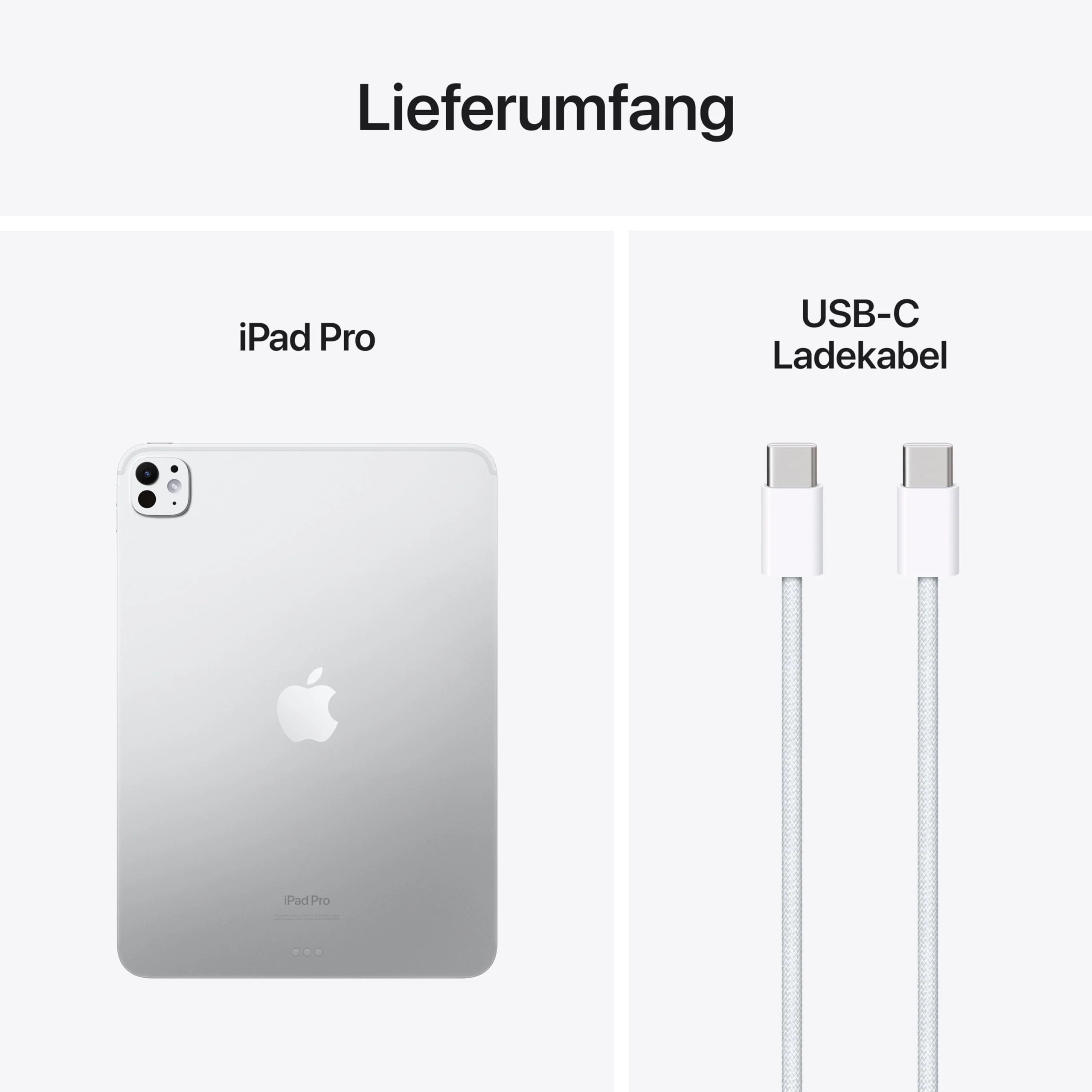 Apple 11" iPad Pro (M4): Ultra Retina XDR Display, 256 GB, 12 MP Querformat Frontkamera/12 MP Rückkamera, LiDAR Scanner, WLAN 6E, Face ID, Batterie für den ganzen Tag, Standardglas – Silber - Image 2