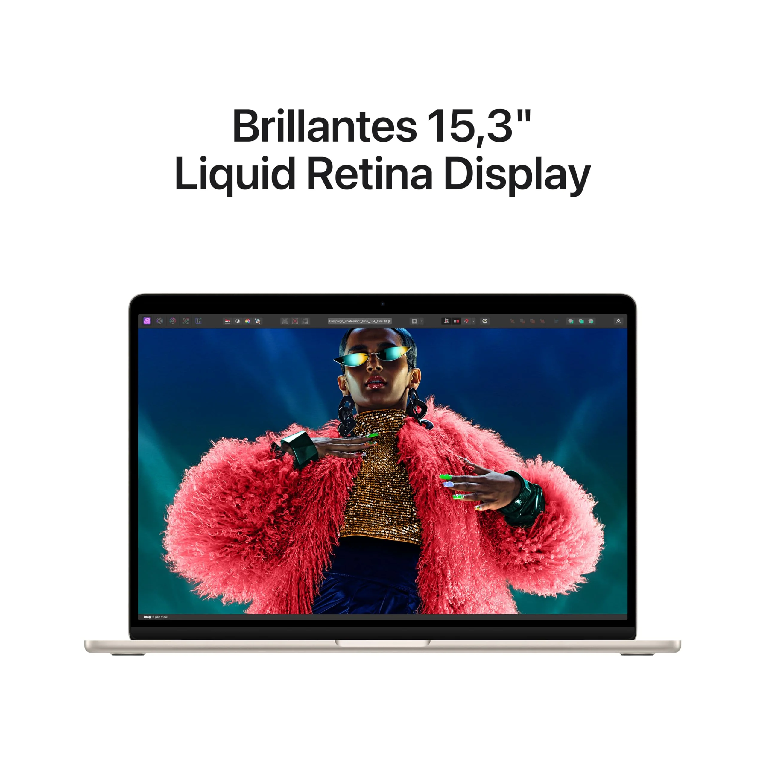 Apple 15" MacBook Air Laptop mit M3 Chip: 15,3" Liquid Retina Display, 16 GB gemeinsamer Arbeitsspeicher, 256 GB SSD Speicher, beleuchtete Tastatur, 1080p FaceTime HD Kamera, Touch ID, Polarstern - Image 4