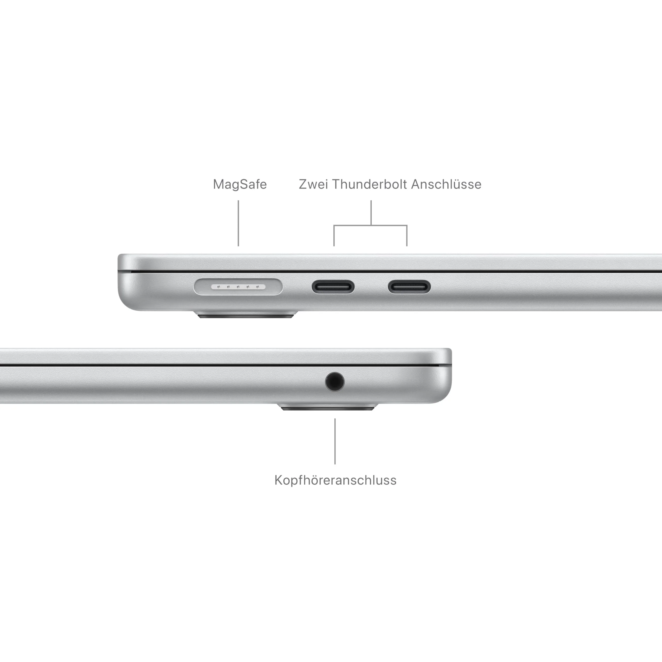 Apple 2024 13" MacBook Air Laptop mit M3 Chip: 13,6" Liquid Retina Display, 16 GB gemeinsamer Arbeitsspeicher, 512 GB SSD Speicher, beleuchtete Tastatur, 1080p FaceTime HD Kamera, Touch ID, Silber - Image 3