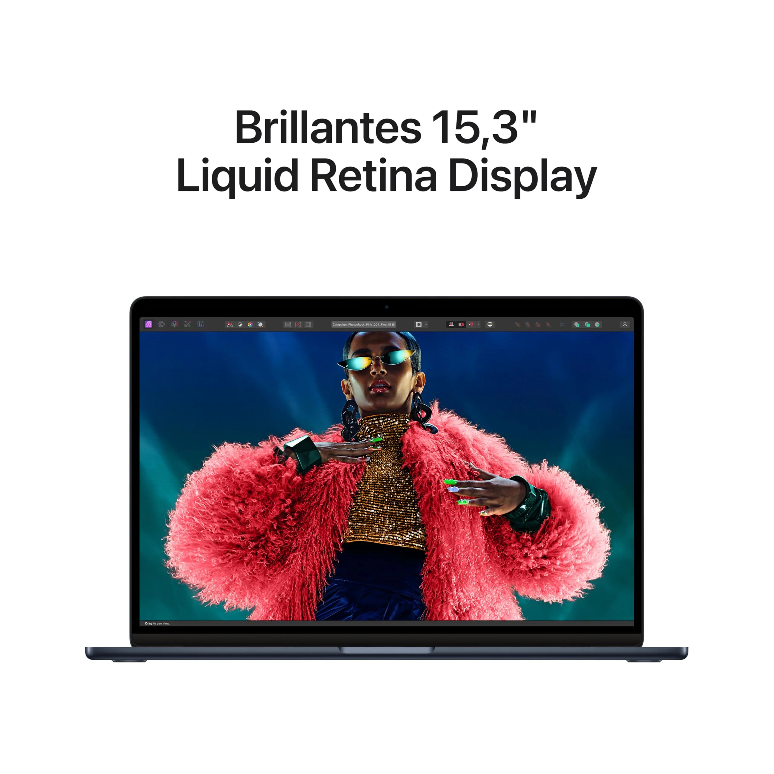 Apple 2024 15" MacBook Air Laptop mit M3 Chip: 15,3" Liquid Retina Display, 8 GB gemeinsamer Arbeitsspeicher, 256 GB SSD Speicher, beleuchtete Tastatur, 1080p FaceTime HD Kamera, Touch ID, Mitternacht - Image 4