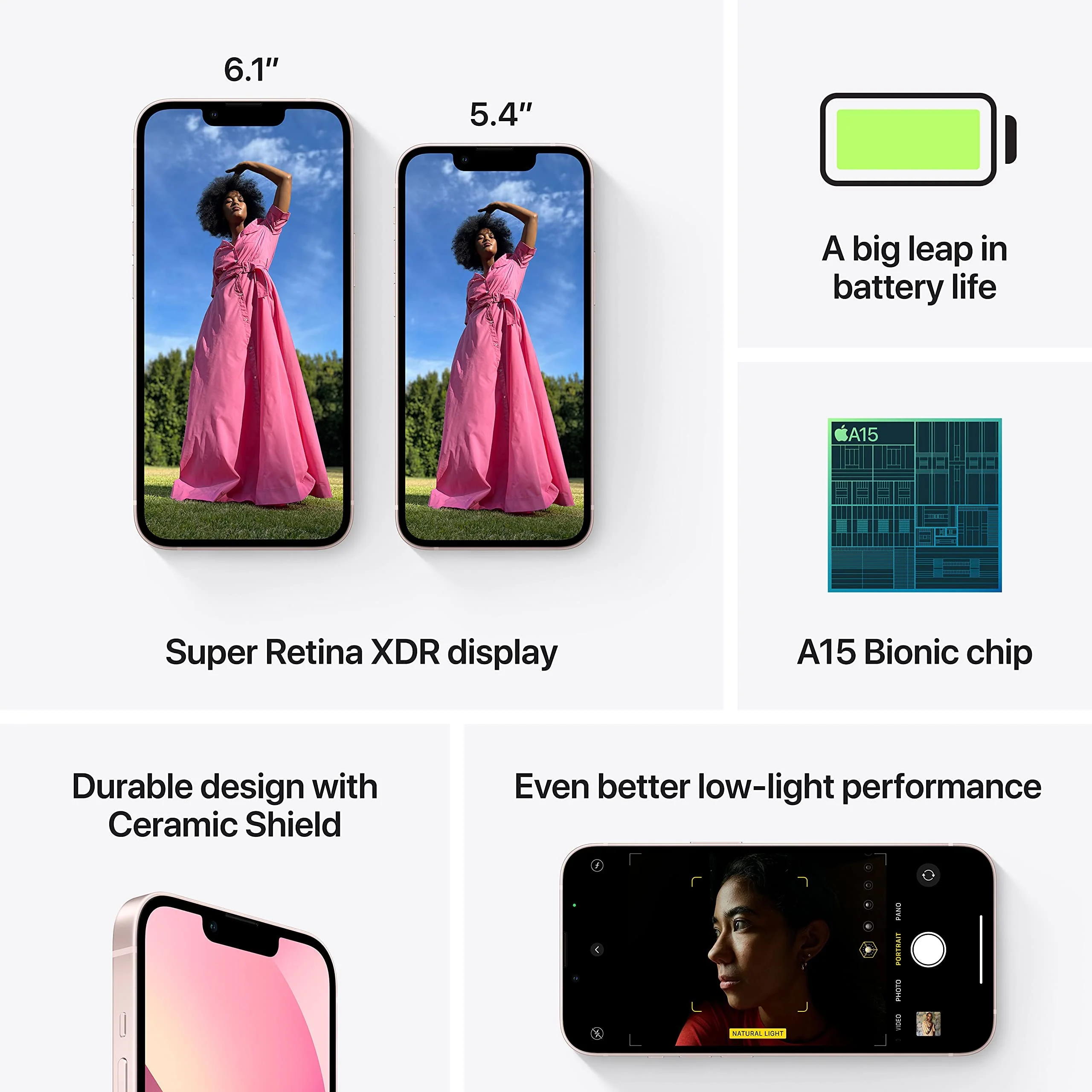 Apple iPhone 13 Mini, 128GB, Rosé - (Generalüberholt) - Image 4