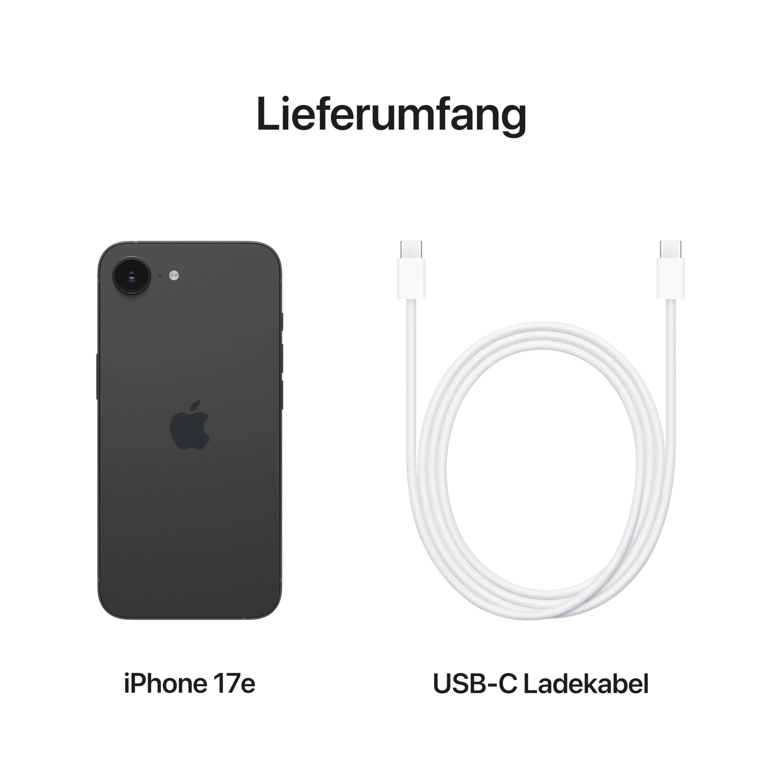 Apple iPhone 17e (512 GB): 6,1" Super Retina XDR Display, A19 Chip, Batterie für den ganzen Tag, 48 MP Fusion Kamera; Schwarz - Image 3