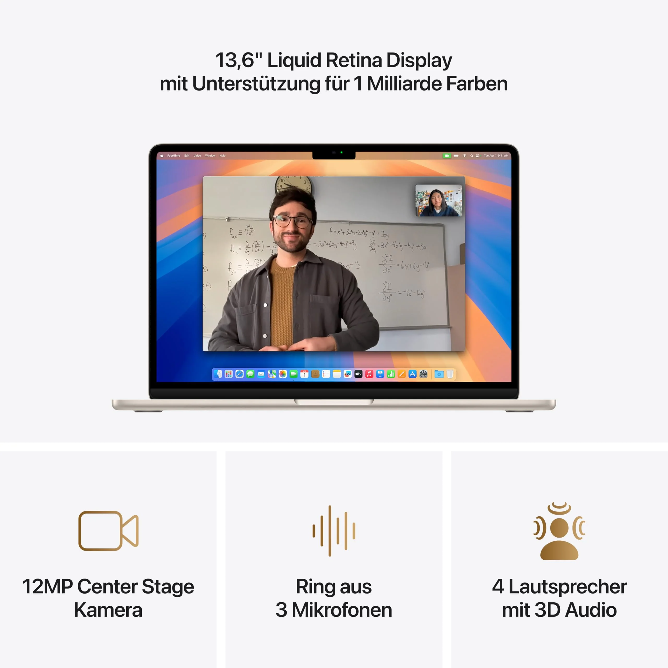 Apple MacBook Air (13", Apple M4 Chip mit 10‑Core CPU und 10‑Core GPU, 16GB Gemeinsamer Arbeitsspeicher, 512 GB) - Polarstern - Image 5