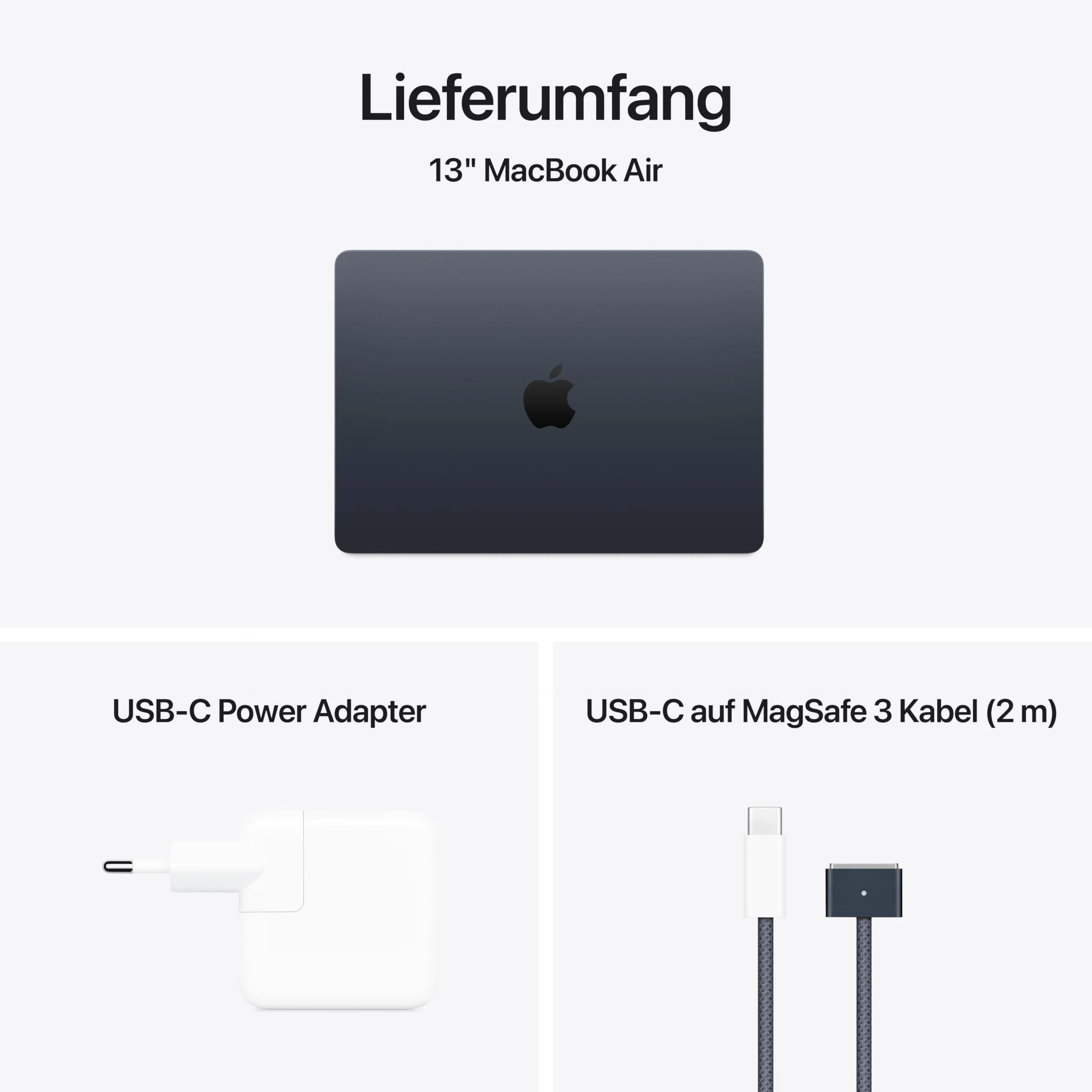 Apple MacBook Air (13", Apple M4 Chip mit 10‑Core CPU und 10‑Core GPU, 24GB Gemeinsamer Arbeitsspeicher, 512 GB) - Mitternacht - Image 2
