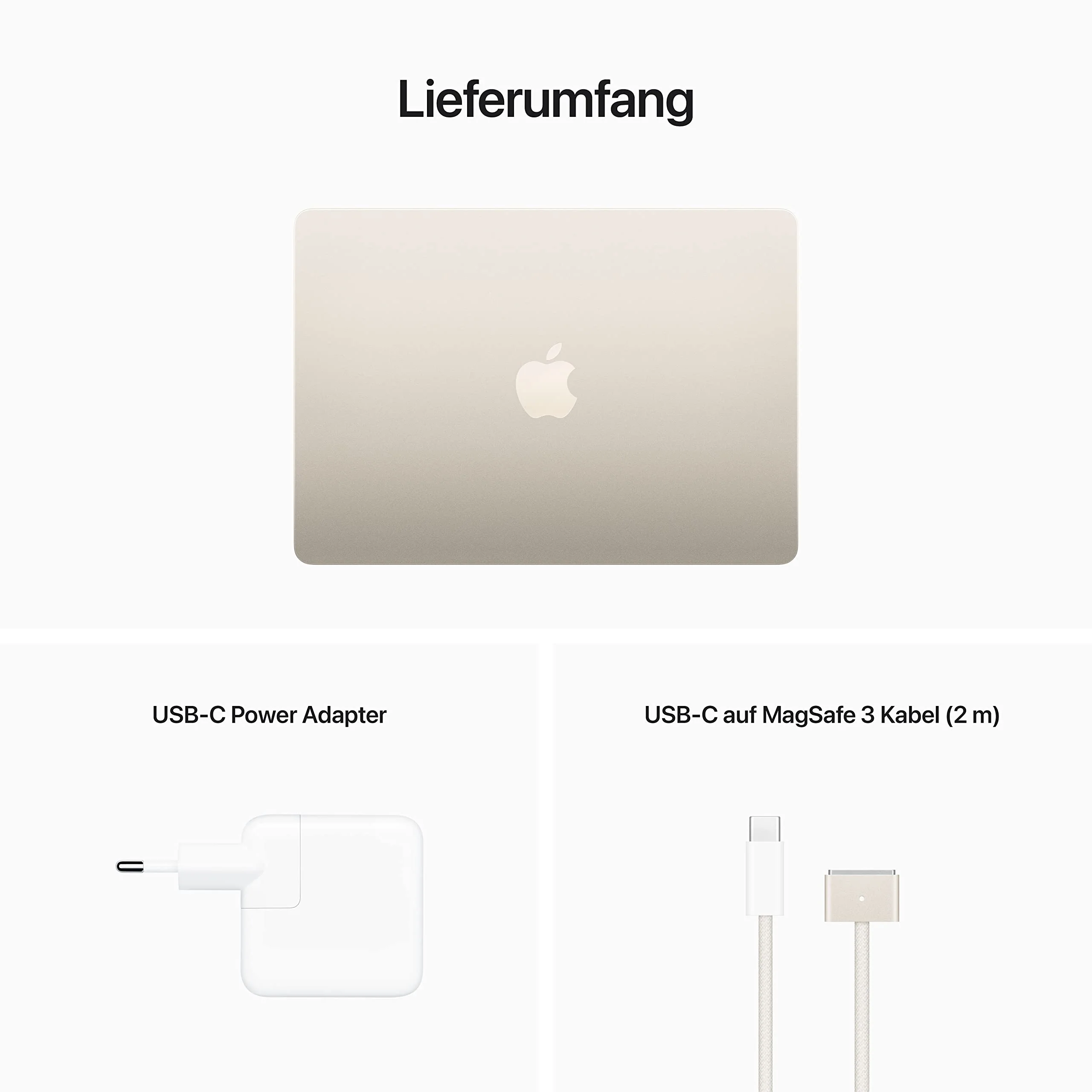 Apple MacBook Air Laptop mit M2 Chip: 13,6" Liquid Retina Display, 16 GB RAM, 256 GB SSD Speicher, beleuchtete Tastatur, 1080p FaceTime HD Kamera. Kompatibel mit iPhone/iPad; Polarstern - Image 2