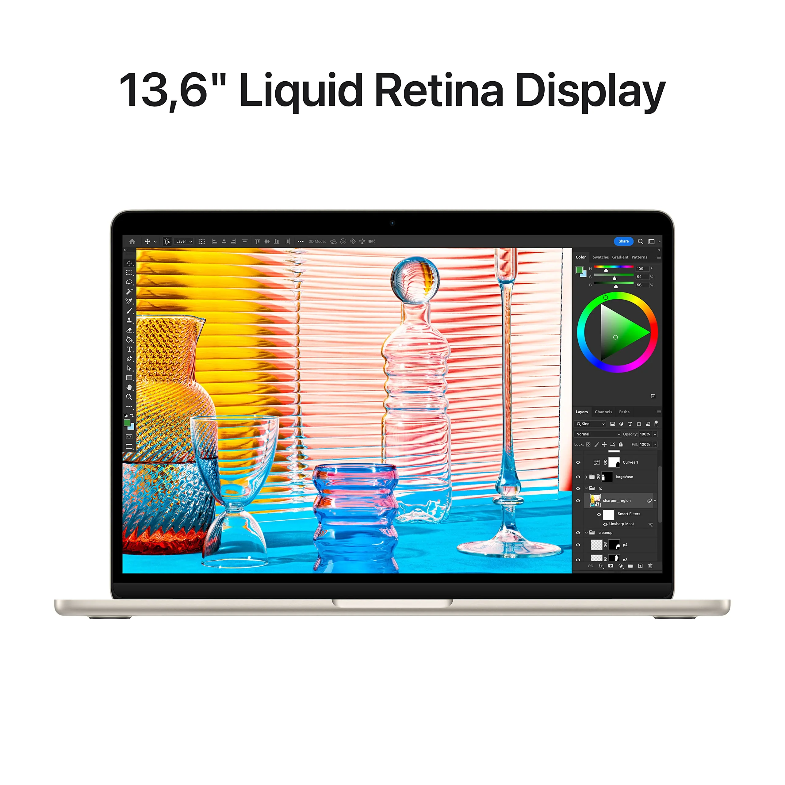 Apple MacBook Air Laptop mit M2 Chip: 13,6" Liquid Retina Display, 16 GB RAM, 256 GB SSD Speicher, beleuchtete Tastatur, 1080p FaceTime HD Kamera. Kompatibel mit iPhone/iPad; Polarstern - Image 4