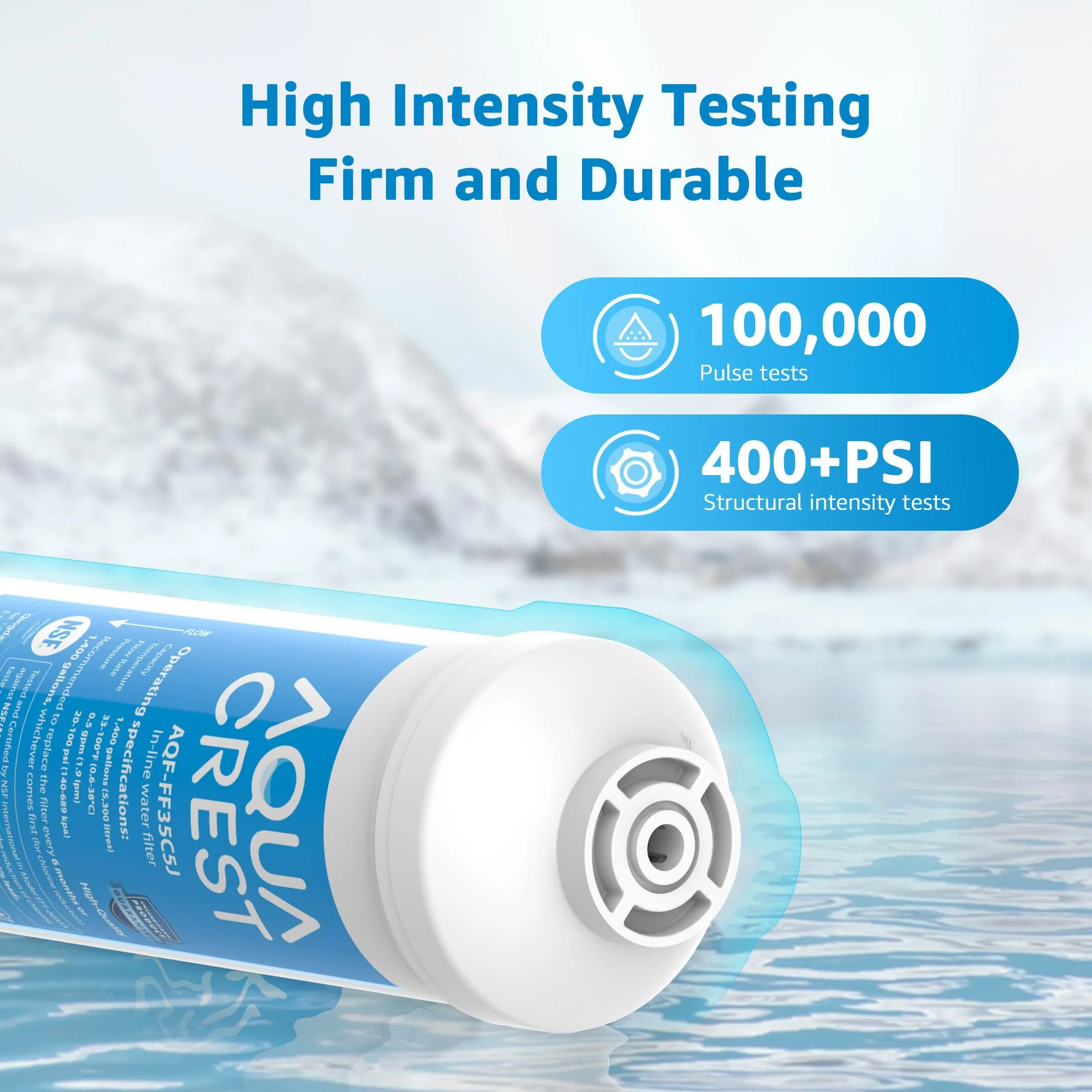 AQUACREST Wasserfilter Kühlschrank Ersatz für Samsung® DA29-10105J, HAFEX/EXP DA2010CB Wasserfilter, DA99-02131B, WSF-100, In-Line Wasserfilter für Samsung® LG® (4) - Image 2
