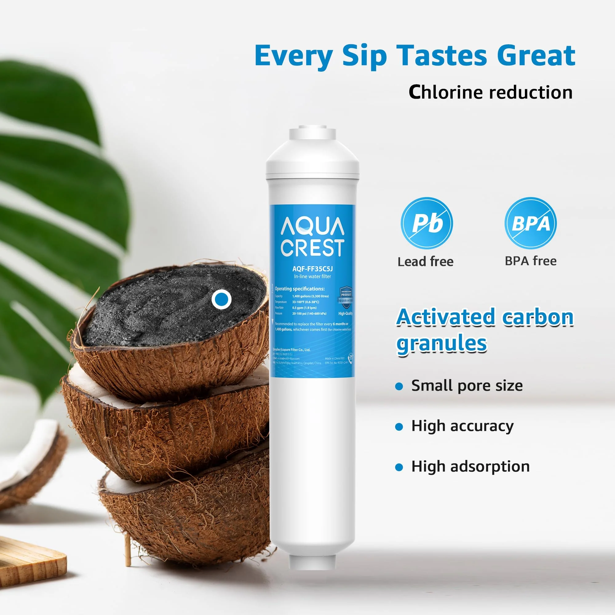 AQUACREST Wasserfilter Kühlschrank Ersatz für Samsung® DA29-10105J, HAFEX/EXP DA2010CB Wasserfilter, DA99-02131B, WSF-100, In-Line Wasserfilter für Samsung® LG® (4) - Image 6