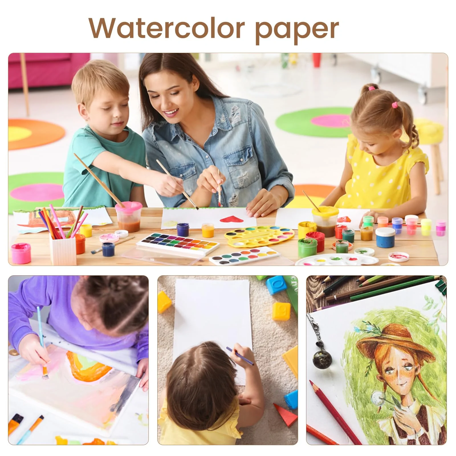 Aquarellpapier A5 – 70 Blatt hochwertiges Aquarellpapier 300g/m² – Säurefreies Watercolor Paper für Aquarell, Gouache & Acryl – Stabiler Malpapier für Künstler & Hobby - Image 2