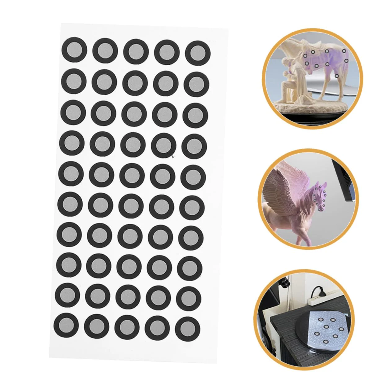 ARTIBETTER 15 Blatt Scanner Reflexfolienaufkleber 3D Scan Marker 3D Scan Referenzpunkte Scanner Markierungspunkte Referenzpunkte Zum Scannen 3D Scanner Zubehör Das Haustier - Image 9