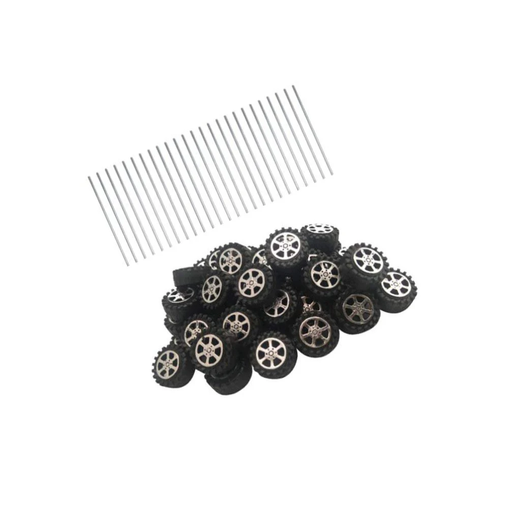 Artibetter 75 Stücke Spielzeugauto Reifen Naben Kunststoffrolle Dia Welle Auto LKW Modell Spielzeug Rad 1:10 Rad Rc Modell Rad Auto Zubehör für DIY Handwerk 42Mm - Image 6