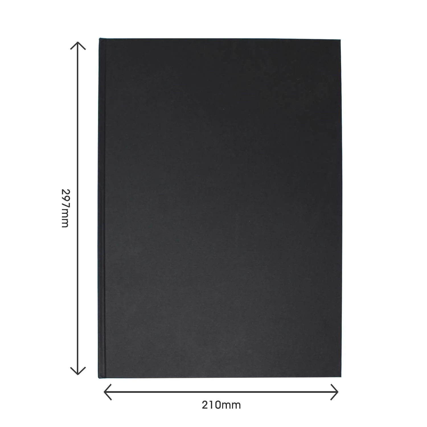 Artway Studio - Gebundenes A4-Skizzenbuch - Hochformat - 92 Seiten/46 Blätter aus 170 gsm Papier - Schwarzes Skizzenbuch mit festem Einband, Schwarz - Image 2