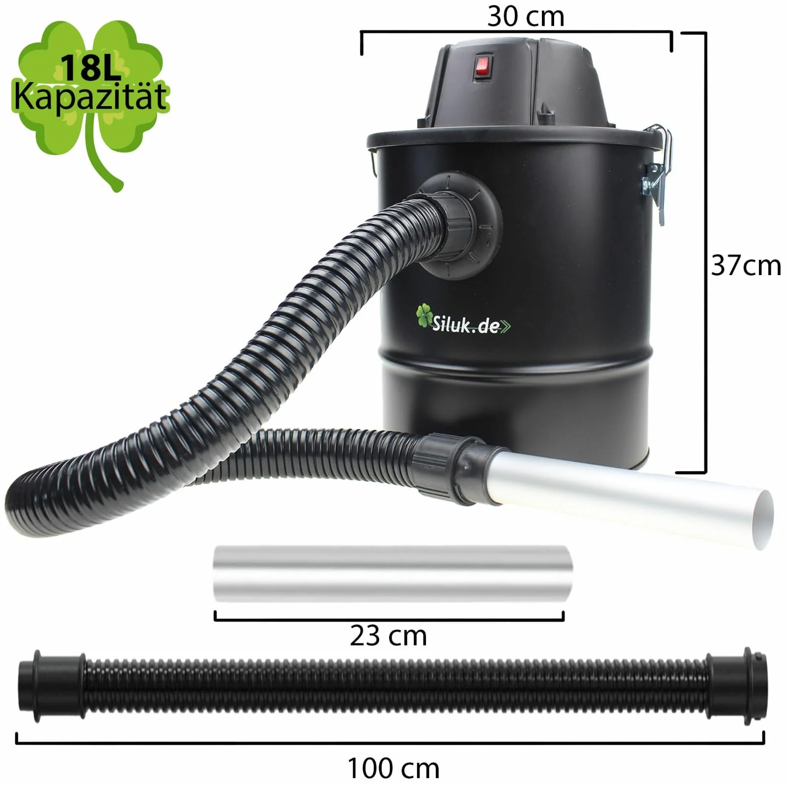 Aschesauger 1200W Kaminsauger 18L DUAL Filter System - Image 4