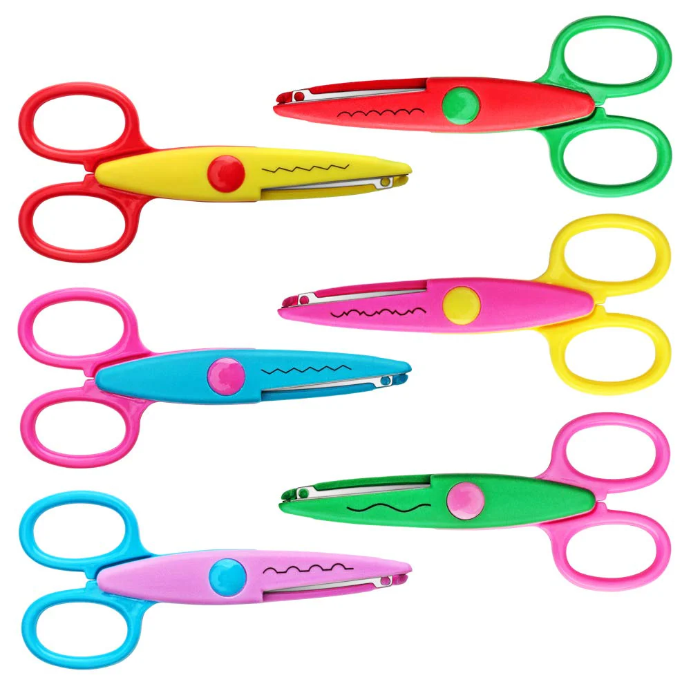 Asdirne Kinder Bastelschere 6er-Set, Kinderschere, Kinder gezackte Schere, Zick-Zack-Schere - Image 5