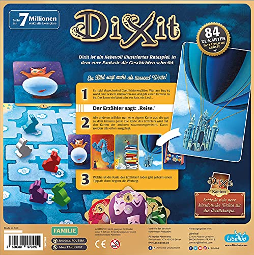 Asmodee, Dixit, DE-Version, Grundspiel, EIN Bild SAGT mehr als tausend Worte, Kreatives Familienspiel für 3-8 Spieler ab 8 Jahren, Spiel des Jahres 2010 mit 30 Minuten Spielzeit - Image 11
