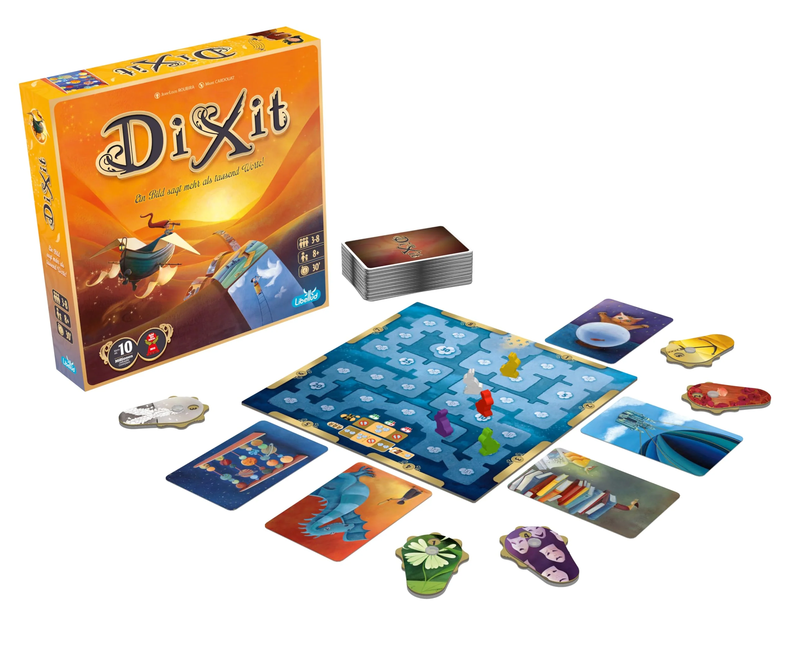 Asmodee, Dixit, DE-Version, Grundspiel, EIN Bild SAGT mehr als tausend Worte, Kreatives Familienspiel für 3-8 Spieler ab 8 Jahren, Spiel des Jahres 2010 mit 30 Minuten Spielzeit - Image 9