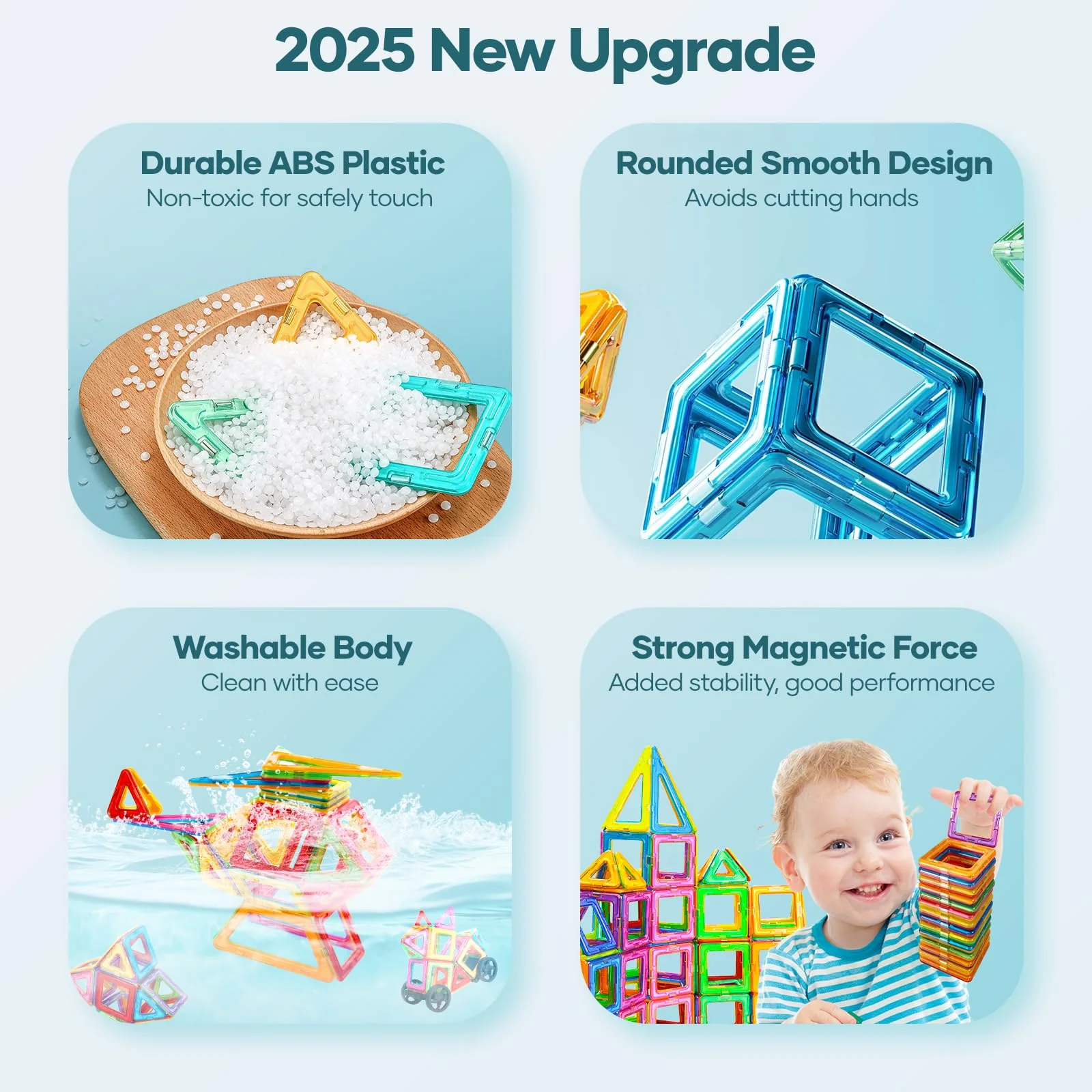 Assark 144pcs Magnetische Bausteine, Castle Magnetblöcke Konstruktion Bauen Blöcke Set für Kinder Spielzeug für 3 4 5 6 7 8 Jahre Alte, Lernspielzeug für Mädchen Jungen Geschenk - Image 8