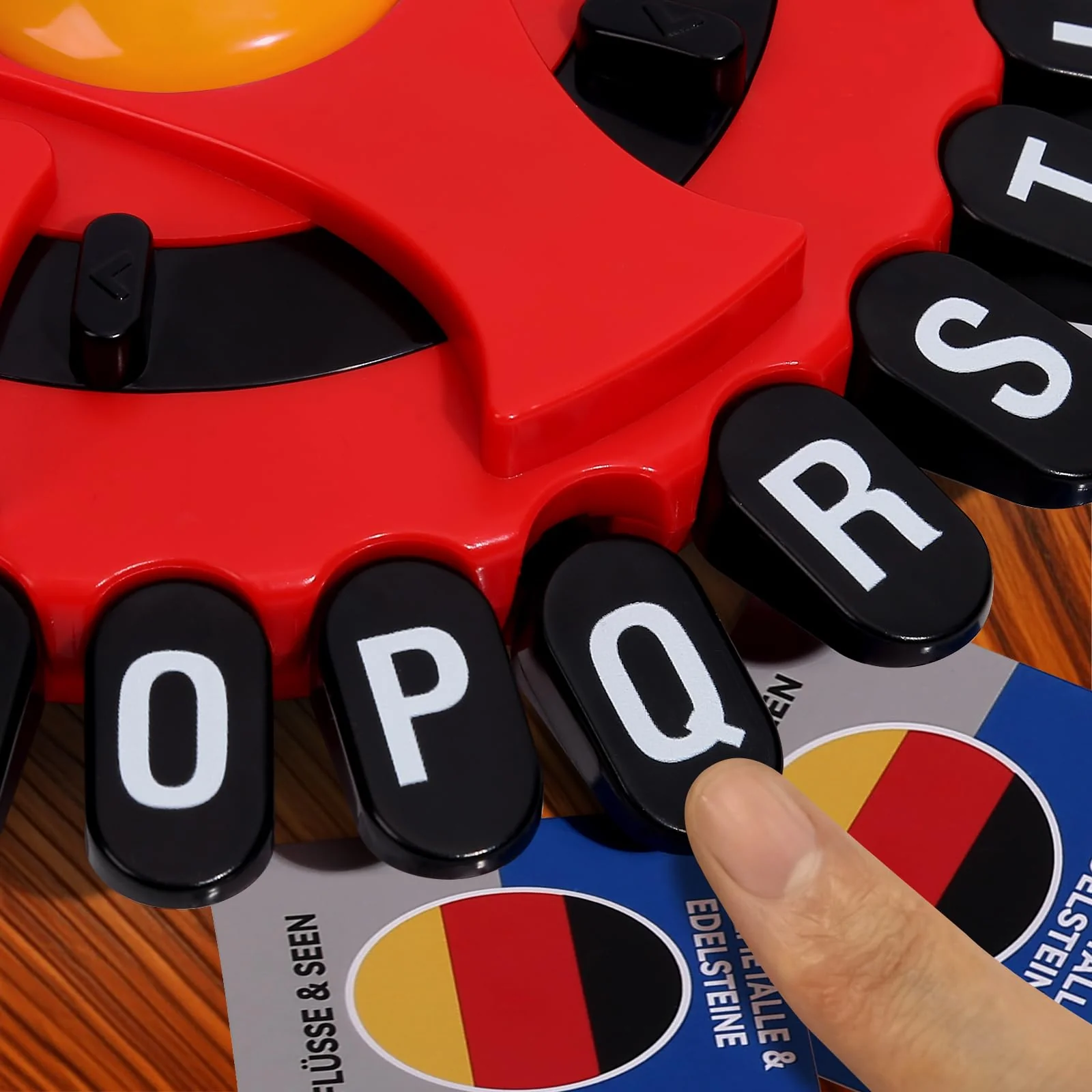 Asslye RASENDE WÖRTER Spiel - Wortspiel Buchstaben Drücken mit Timer, Familienspiele Brettspiele Partyspiele für Kinder und Erwachsene, 2–8 Spieler (Schwarz Rot) - Image 6