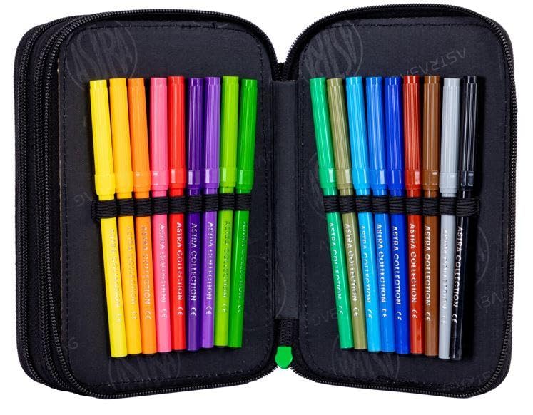 ASTRABAG NEO Football 3-Fach Mäppchen Federmappe Gefüllt dreifaches Federmäppchen, Schüleretui 3-stöckig Jungen, Federtasche XXL, Federmäppchen mit Zubehör, Motiv - Game - Image 3