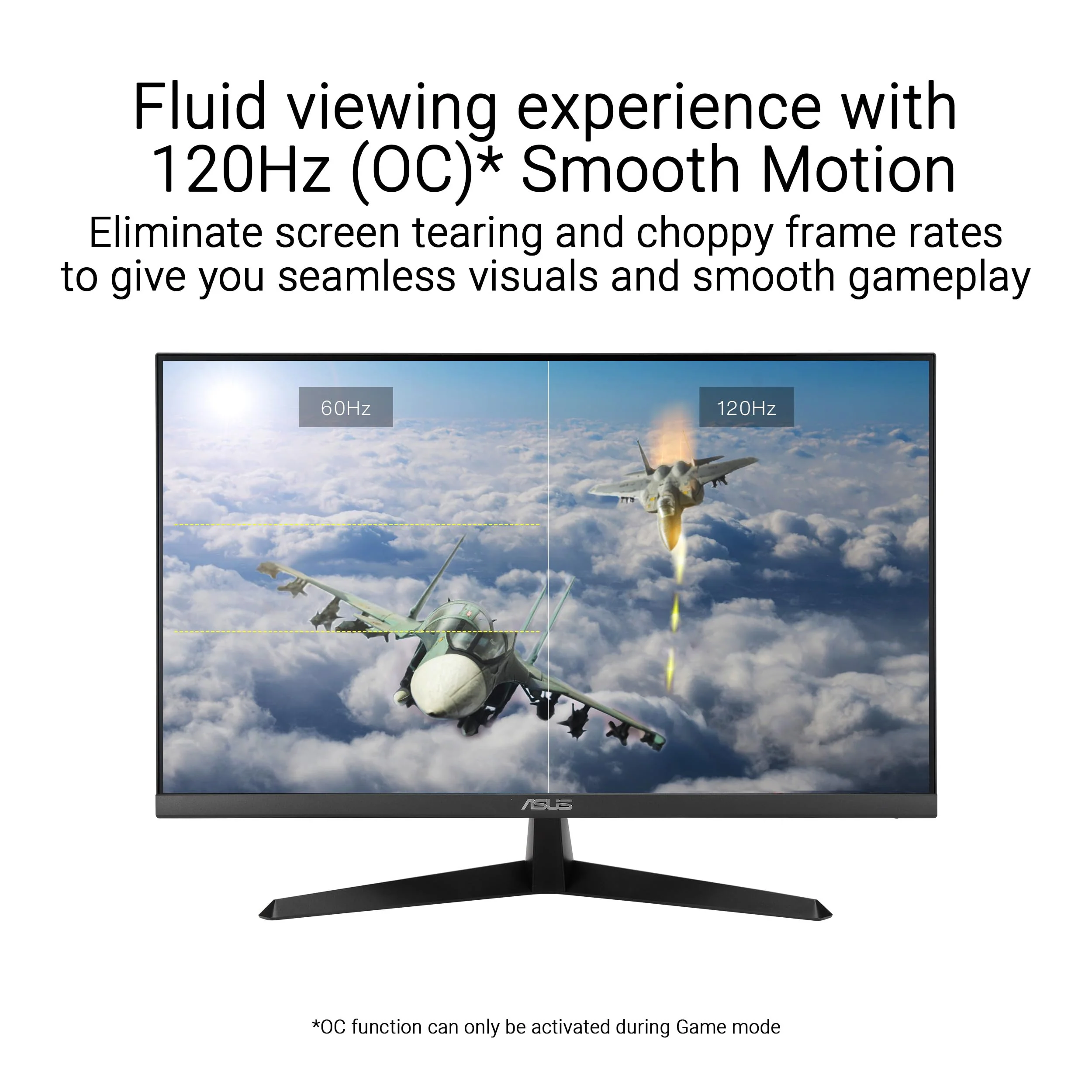 ASUS Eye Care VY249HGR - 24 Zoll Full HD Monitor - 120 Hz, 1ms MPRT, AdaptiveSync, GameFast Input - IPS Panel, Vesa 100x100, 16:9, 1920x1080, D-Sub, HDMI
