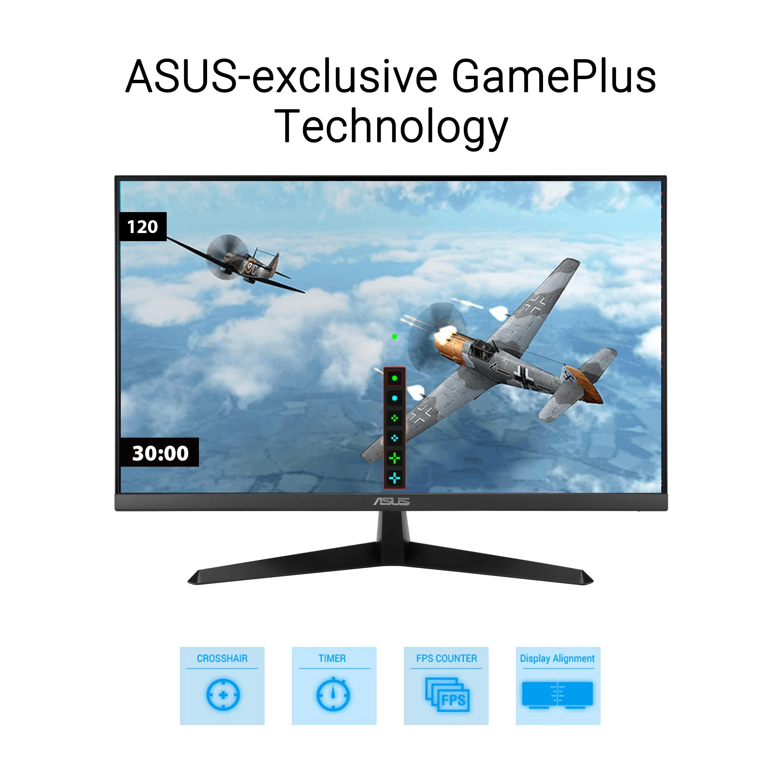 ASUS Eye Care VY249HGR - 24 Zoll Full HD Monitor - 120 Hz, 1ms MPRT, AdaptiveSync, GameFast Input - IPS Panel, Vesa 100x100, 16:9, 1920x1080, D-Sub, HDMI - Image 4